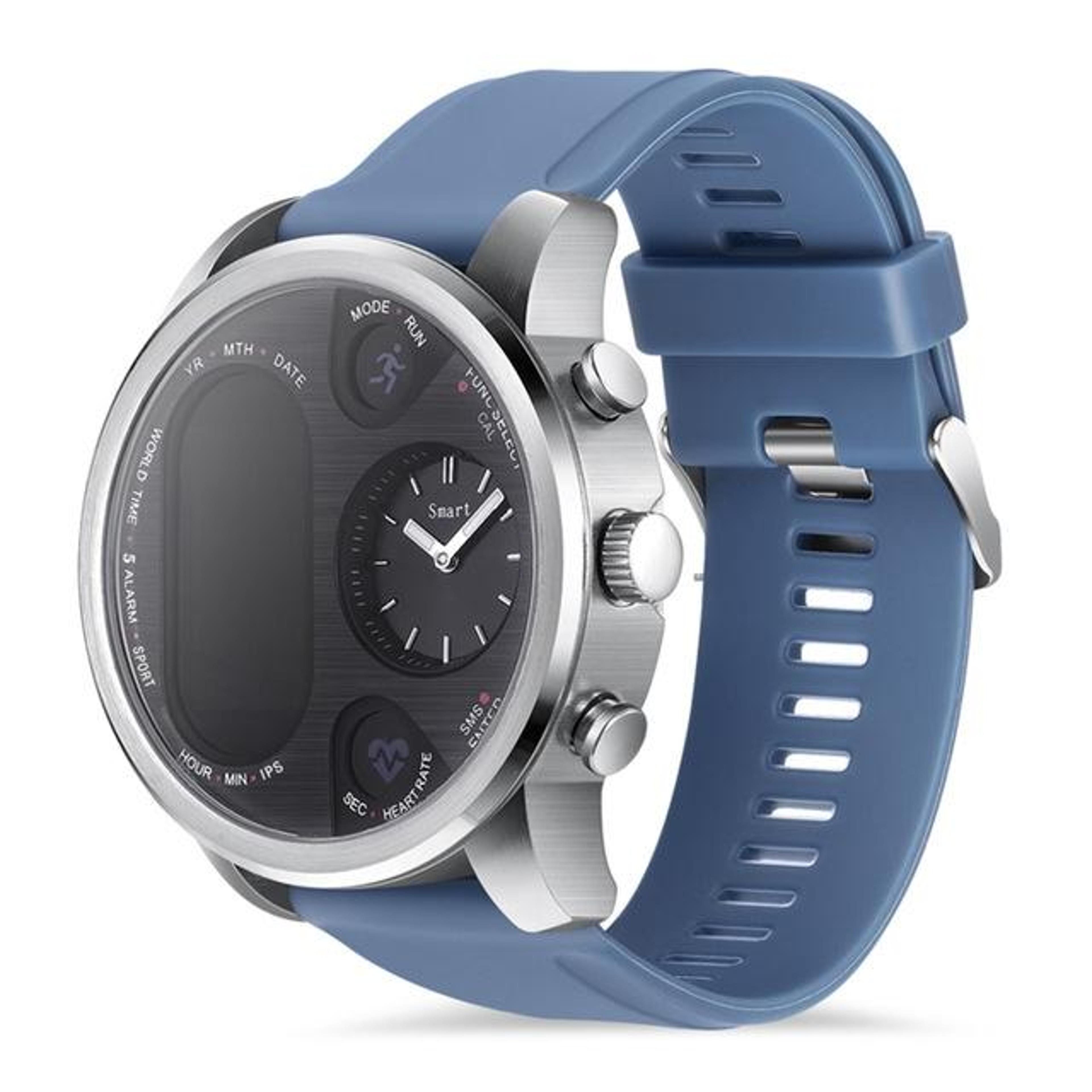 t3 men's smart watch dual display ip68 waterproof fitness tracker watch with 15-day standby