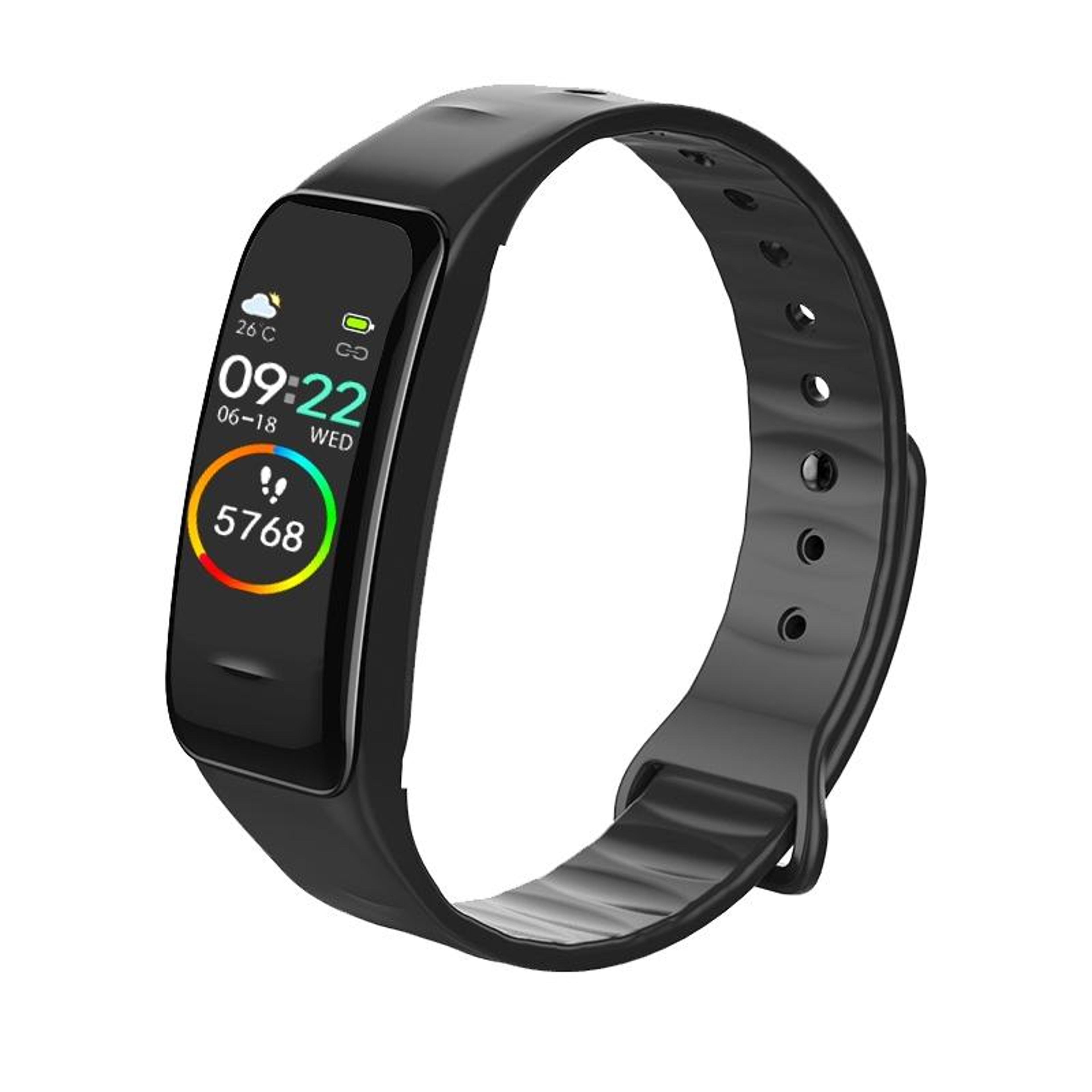 c1 smart fitness tracker with color display, heart rate monitor, ip67 waterproof activity bracelet