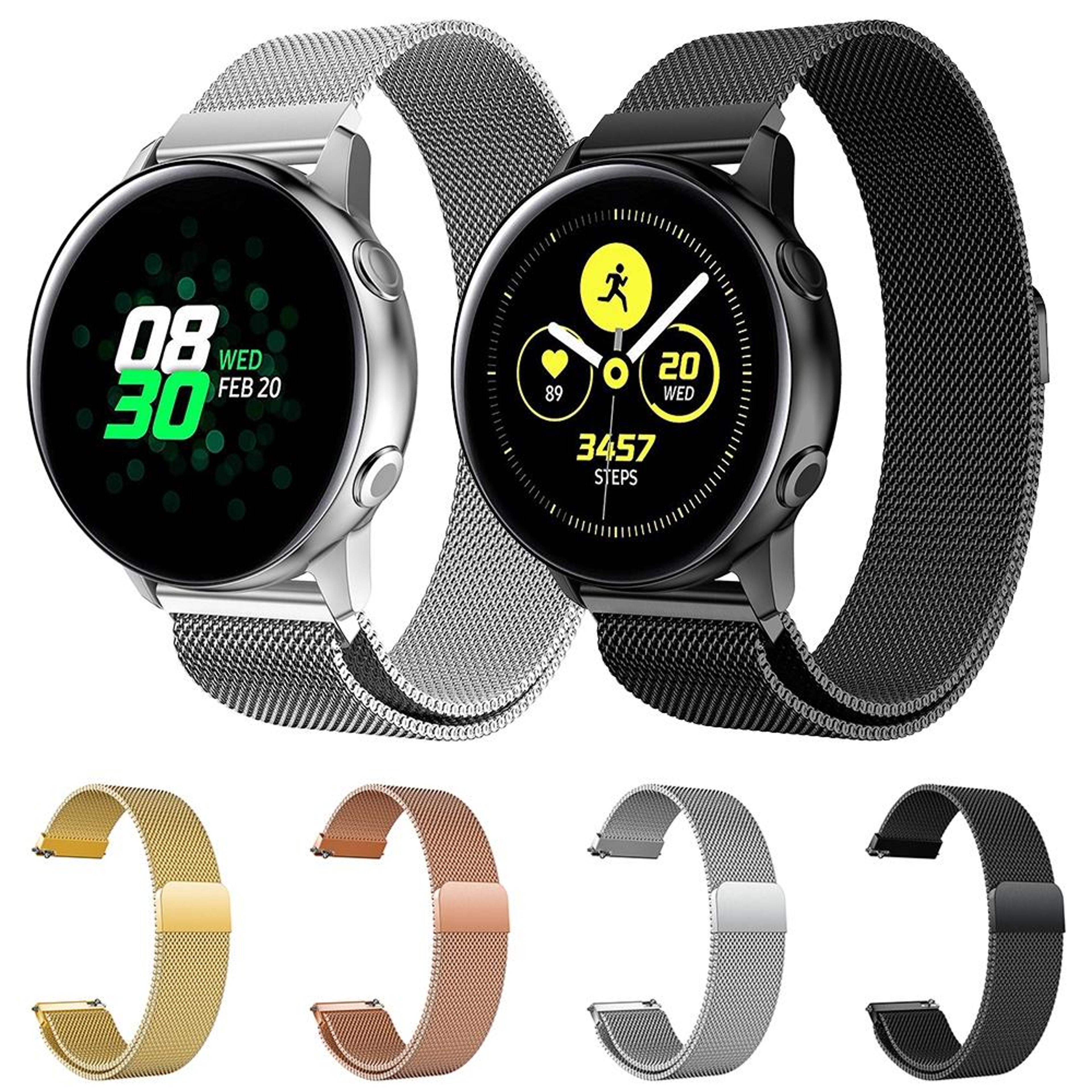 magnetic stainless steel mesh 20mm watch strap for galaxy watch active milanese band