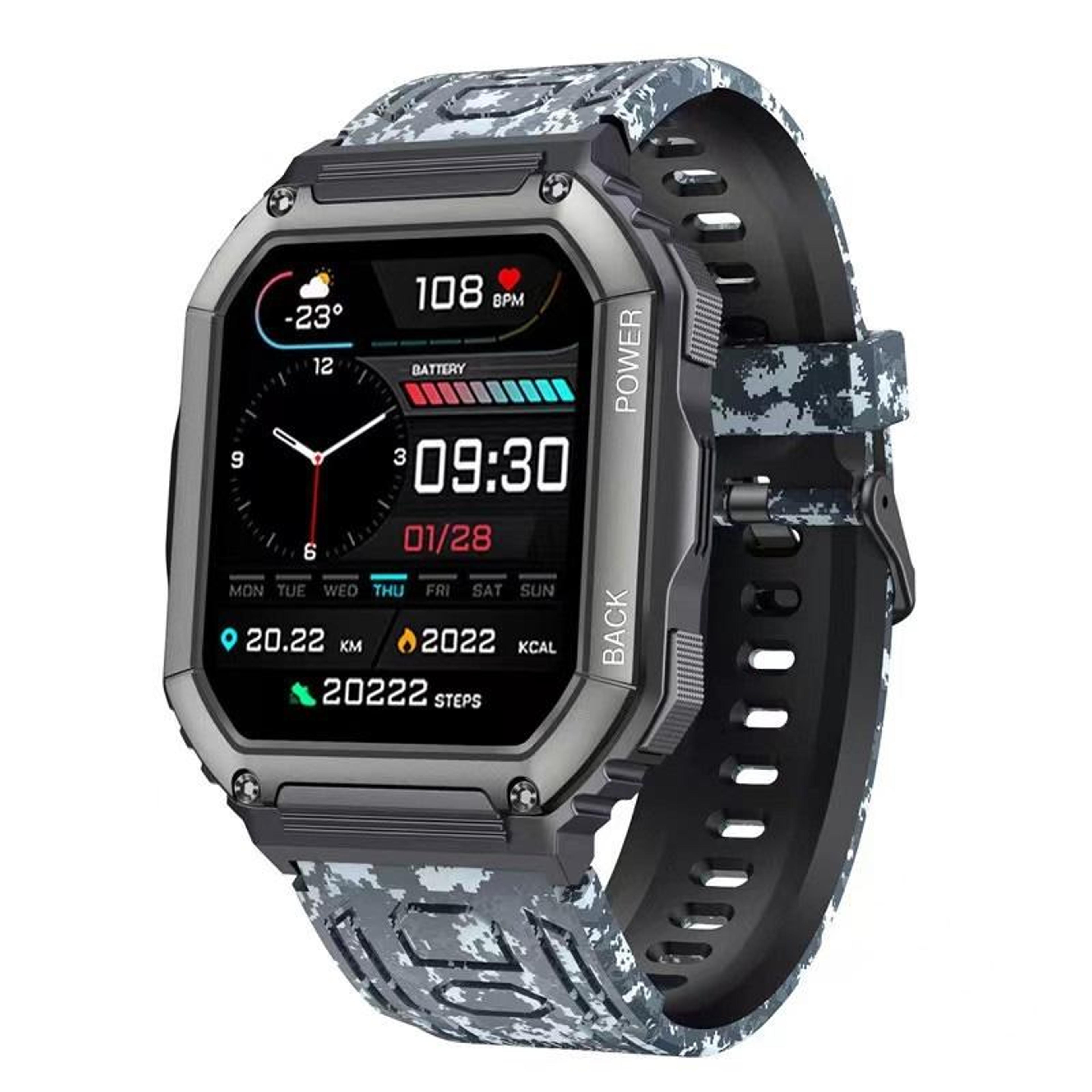 kr06 smart watch with bluetooth calling smartwatch, heart rate monitor & ip67 waterproof fitness tracker