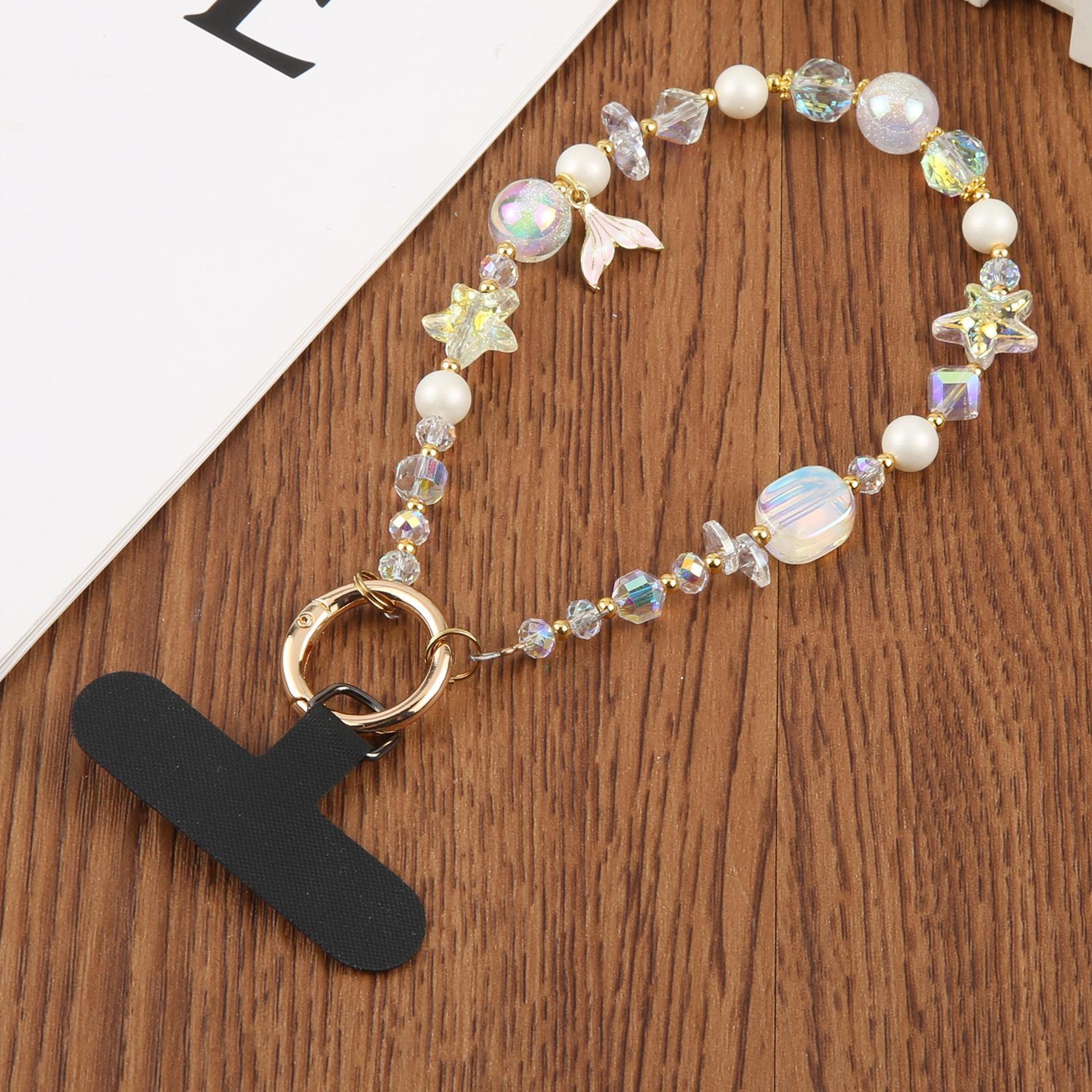 marine life beaded phone lanyard anti lost phone wrist strap bracelet charm