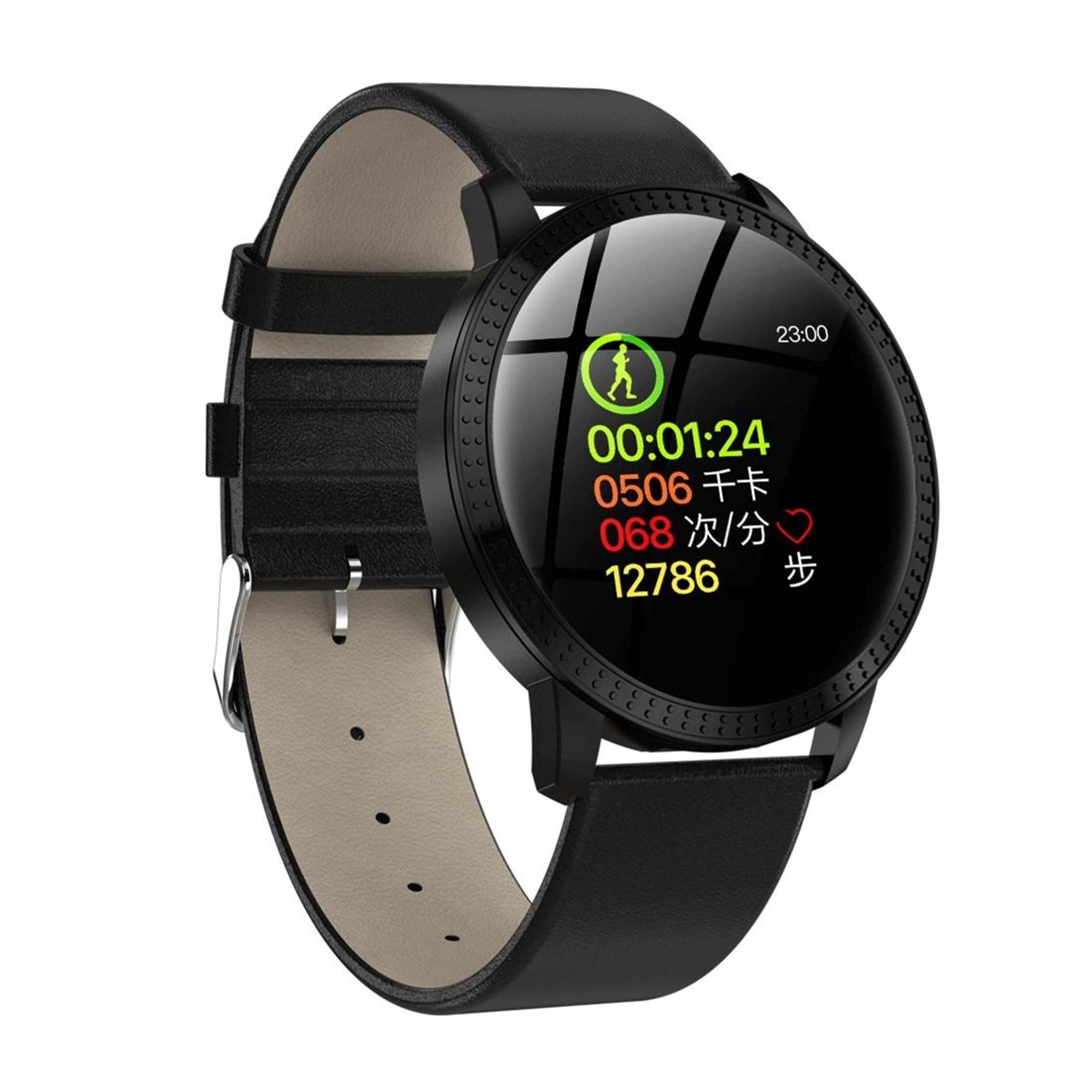 cf18 bluetooth smartwatch with 1.22 inch color display ipx67 waterproof heart rate fitness tracker
