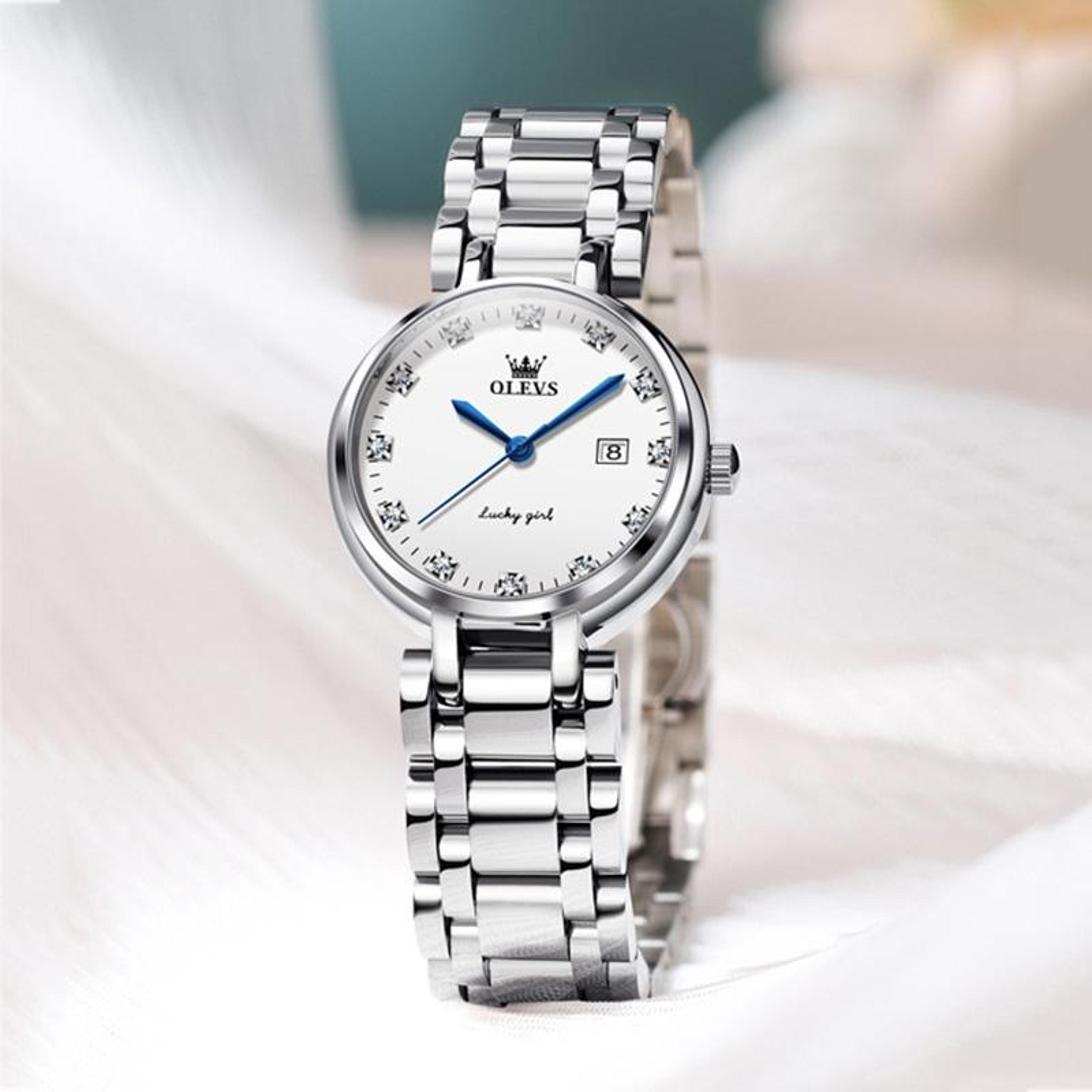 ladies quartz watch waterproof stainless steel watch with elegant dial