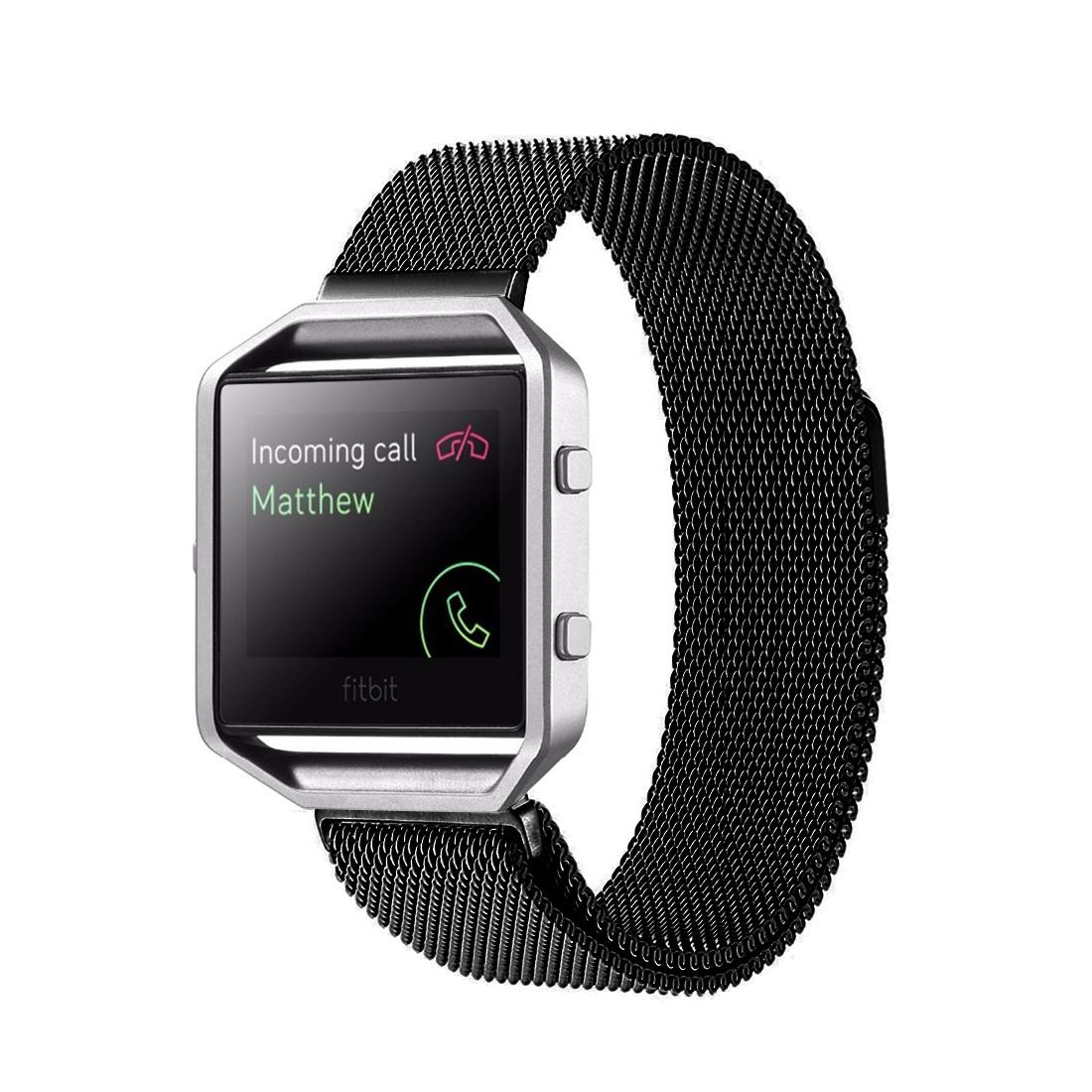 fitbit blaze stainless steel watch band magnetic milanese loop replacement strap