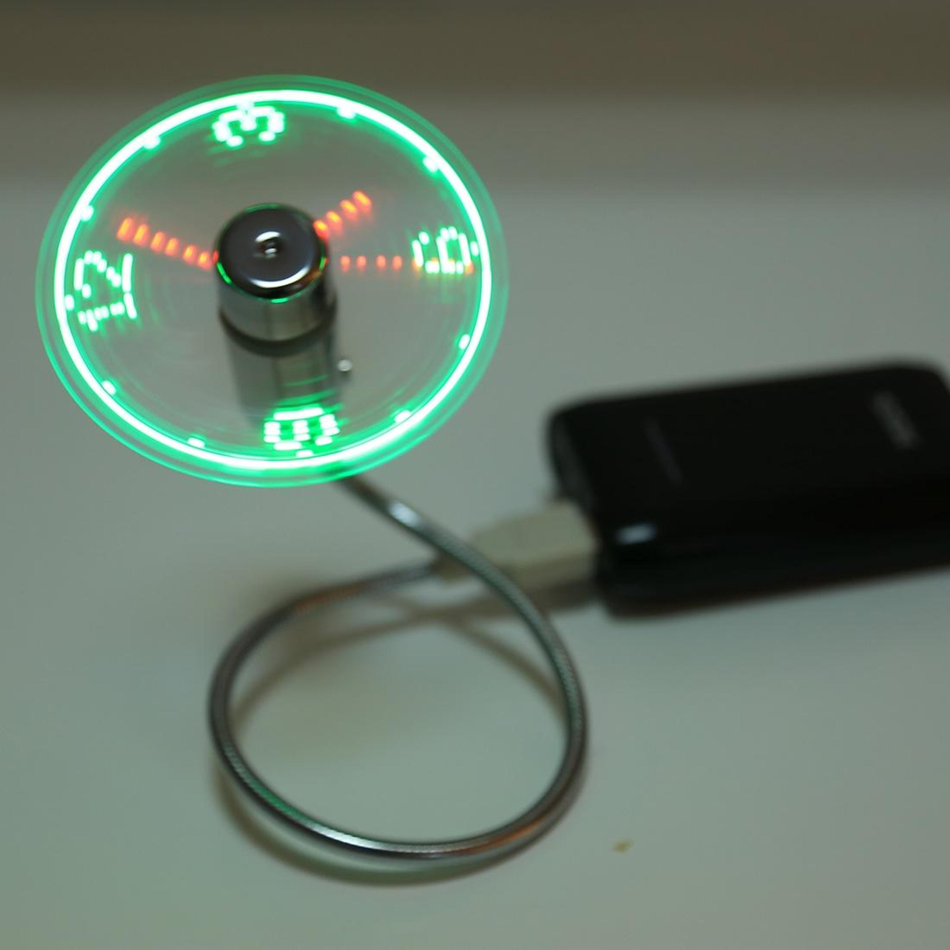 usb clock fan with led time display flexible usb led fan for laptop pc office