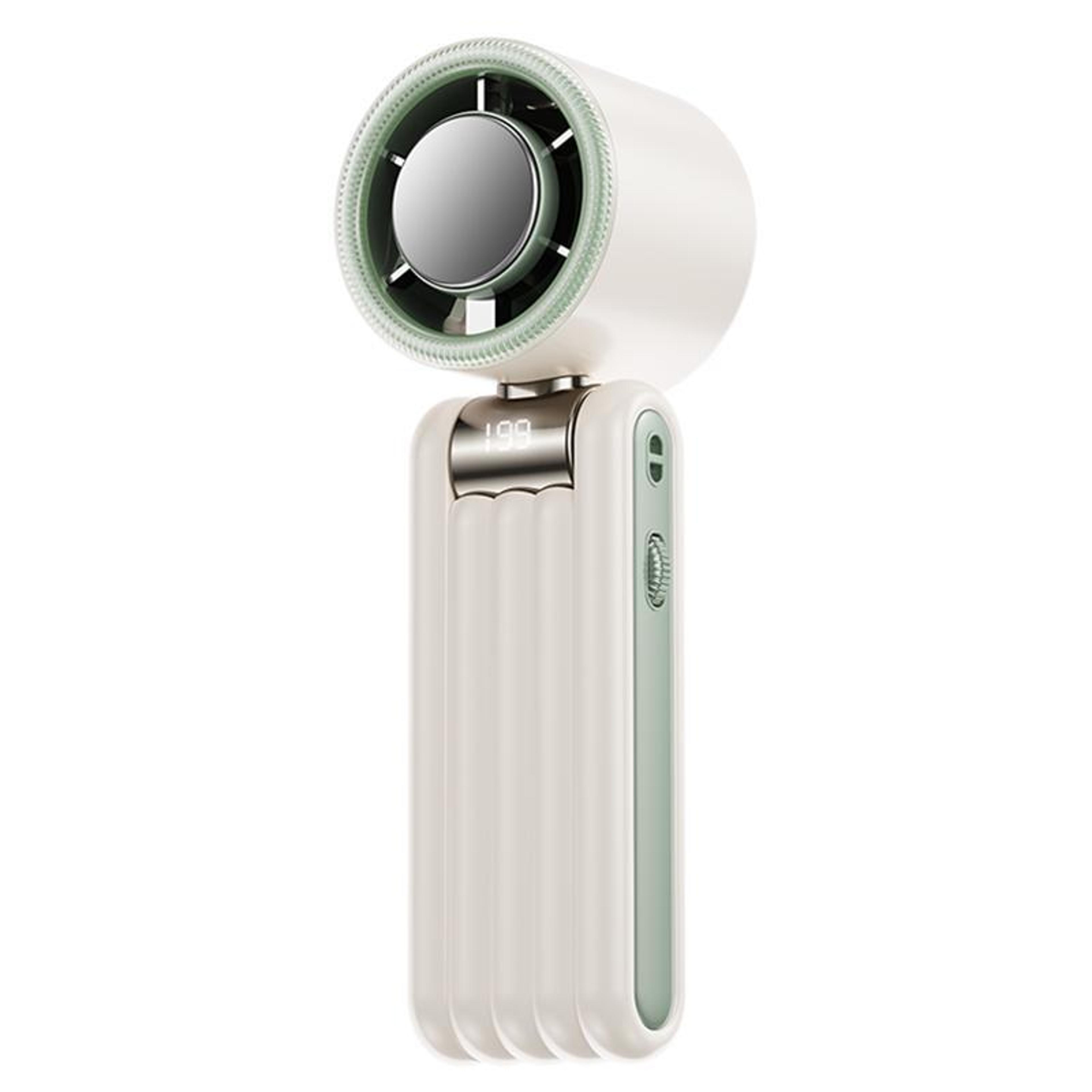 y29 handheld cooling fan rechargeable portable fan with digital display and folding design