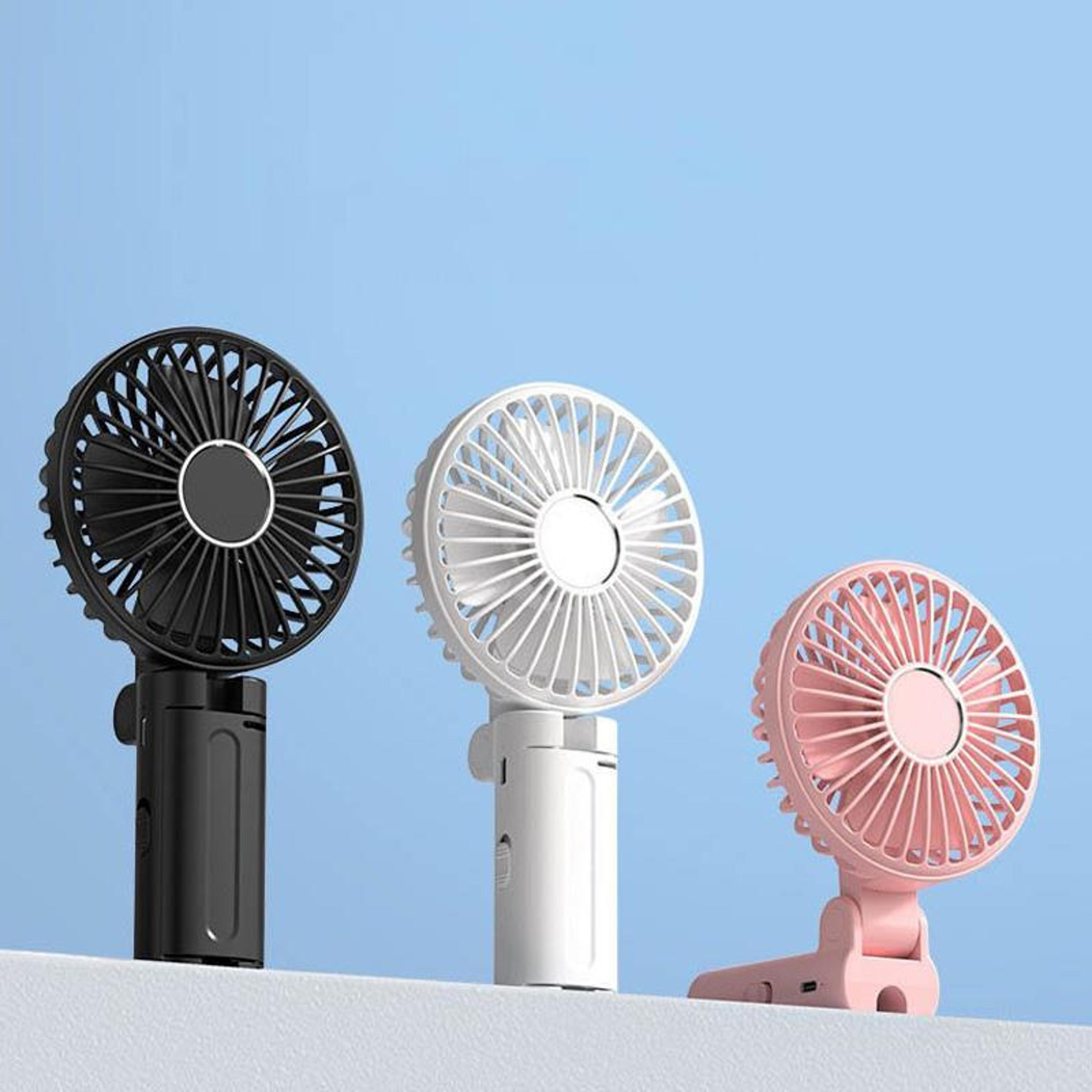 portable umbrella fan usb rechargeable clip on fan foldable handheld desktop fan