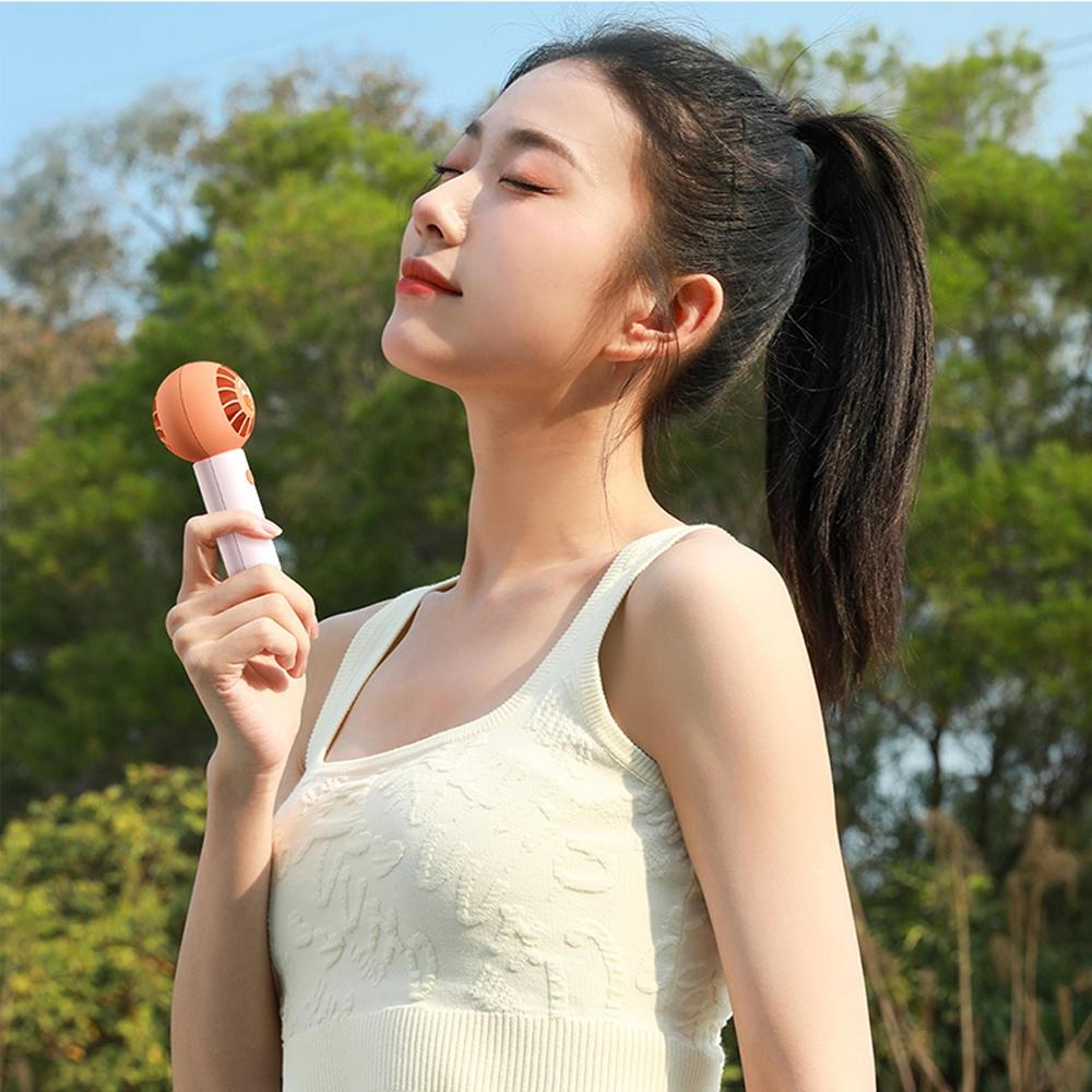 portable usb rechargeable handheld fan quiet mini personal cooling fan with 3 speed settings