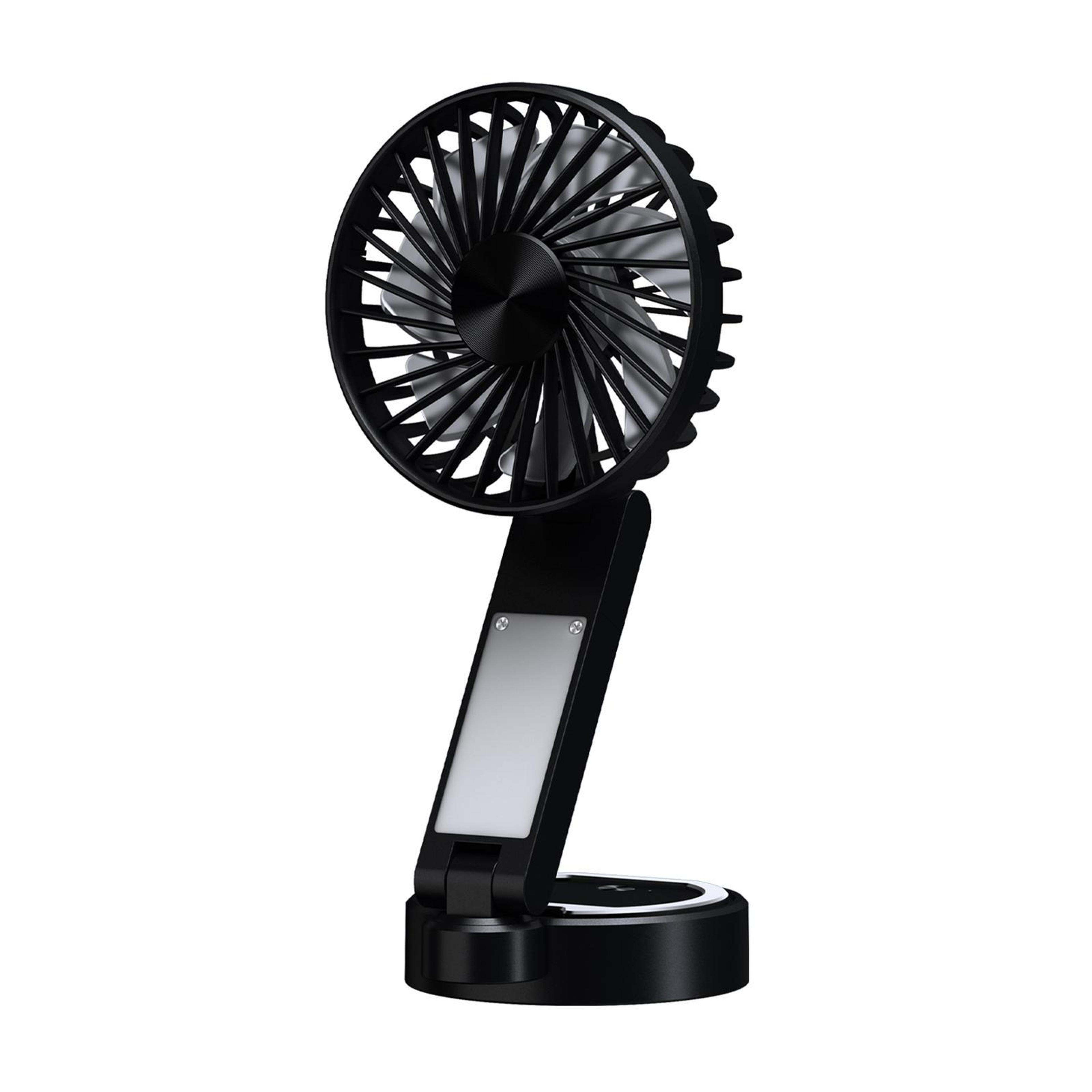 f20 portable magnetic fan foldable led fan and magnetic phone stand