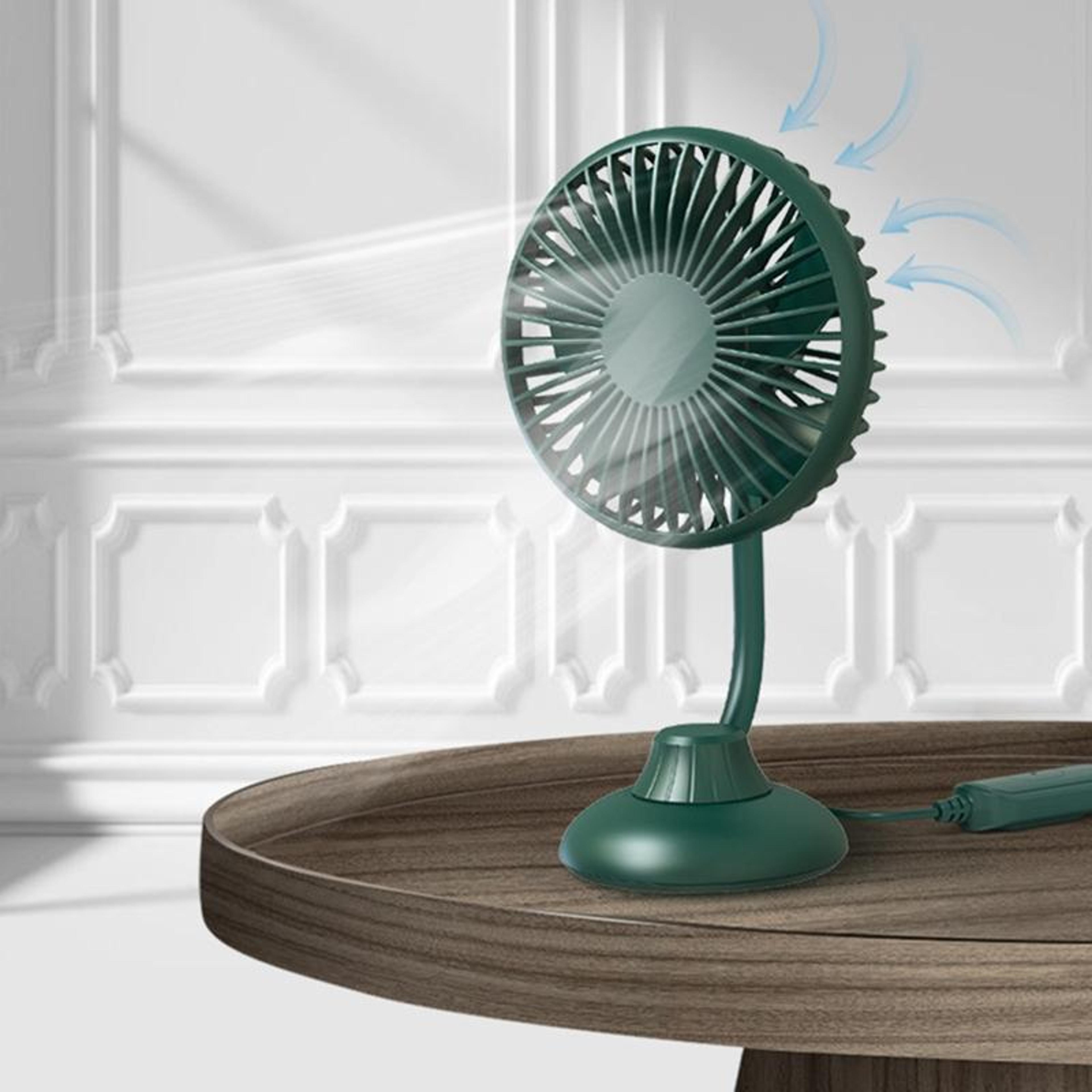 portable usb car fan flexible hose mini cooling fan with 360° rotating base