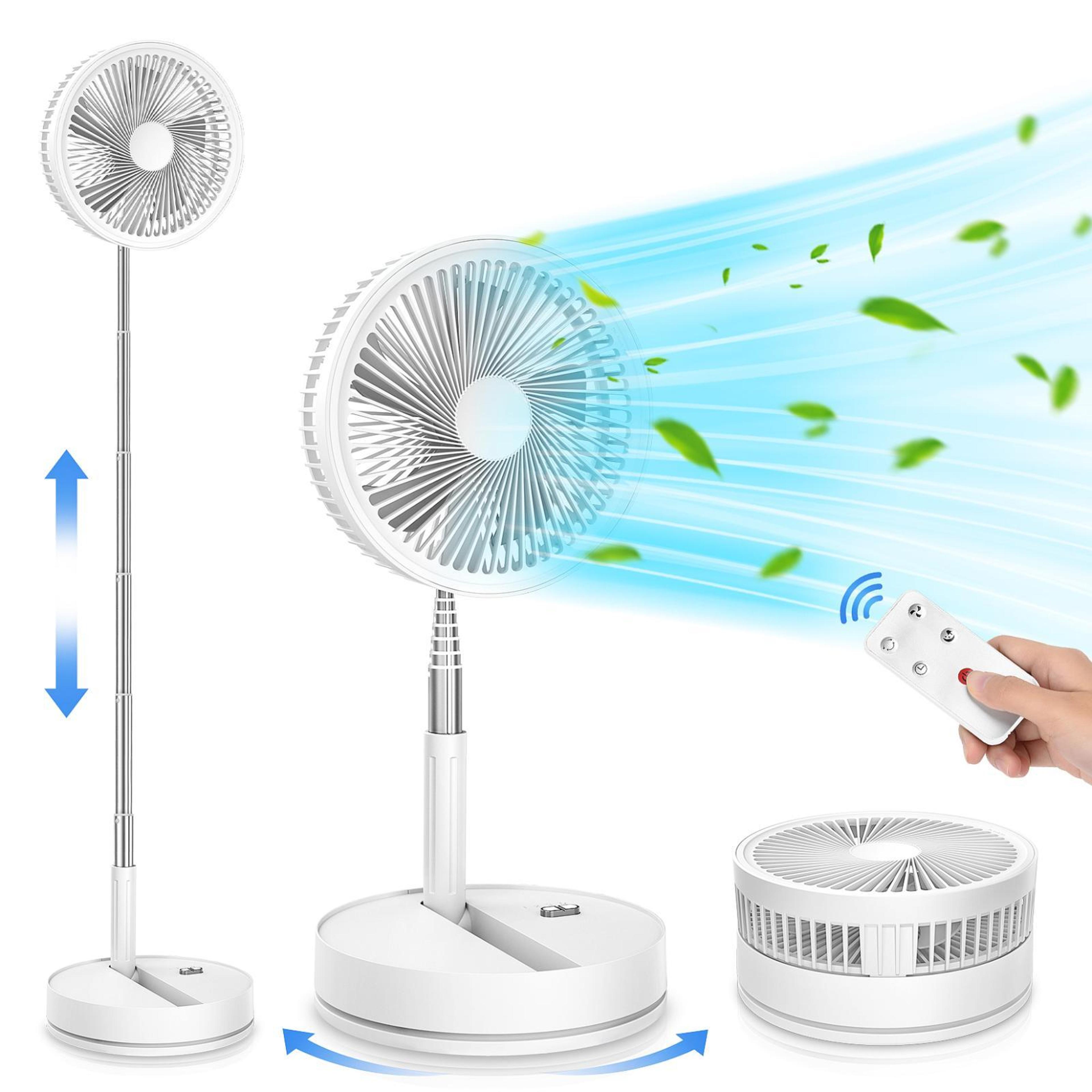 f9 foldable desk fan rechargeable portable desktop fan with adjustable height 8000mah battery