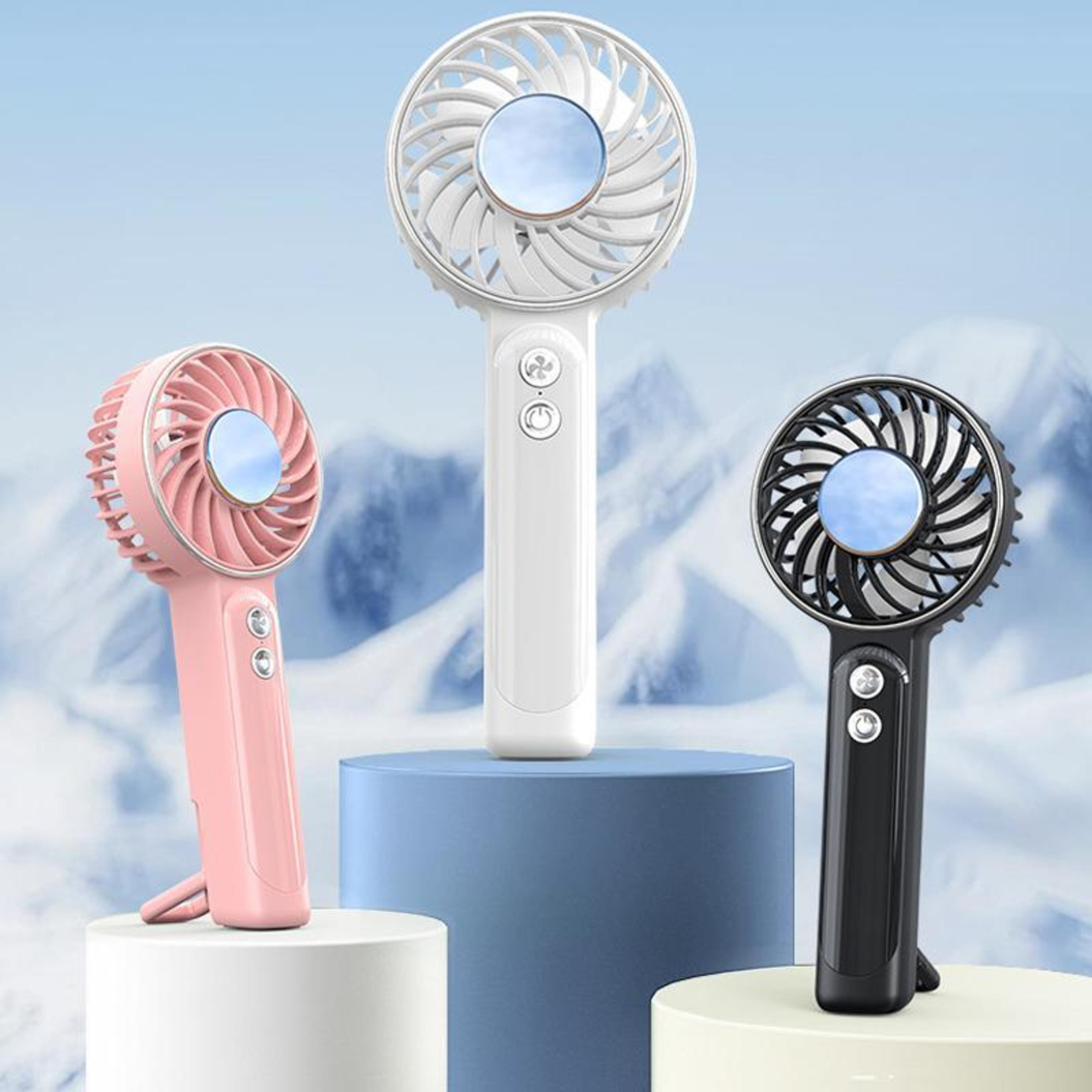 portable handheld fan usb rechargeable mini desk fan with lanyard clip quiet personal cooling fan