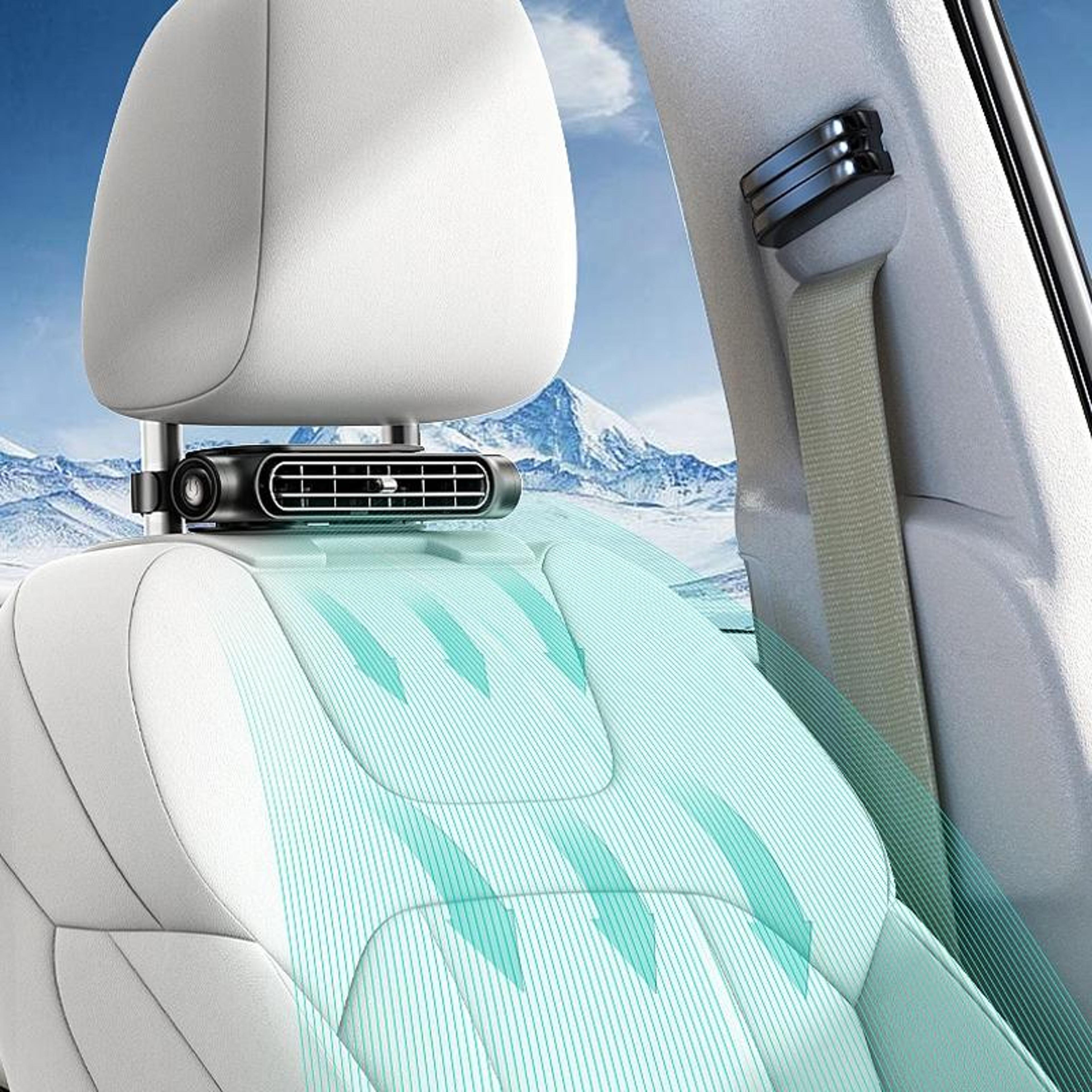 turboflow car seat fan usb type-c seat back cooling fan high wind portable car air circulator