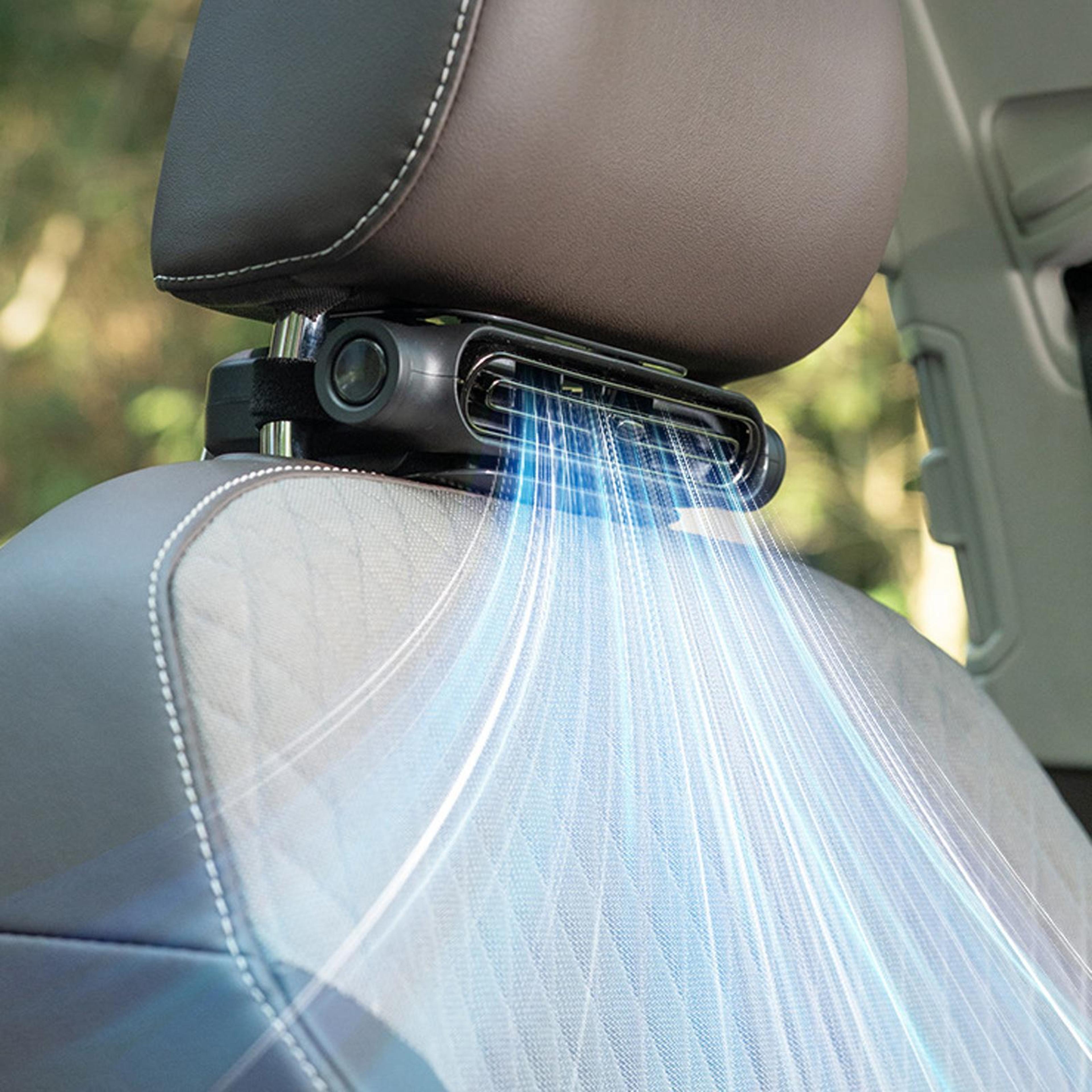 3-speed car seat fan usb cooling fan with brushless motor for rear seat travel comfort