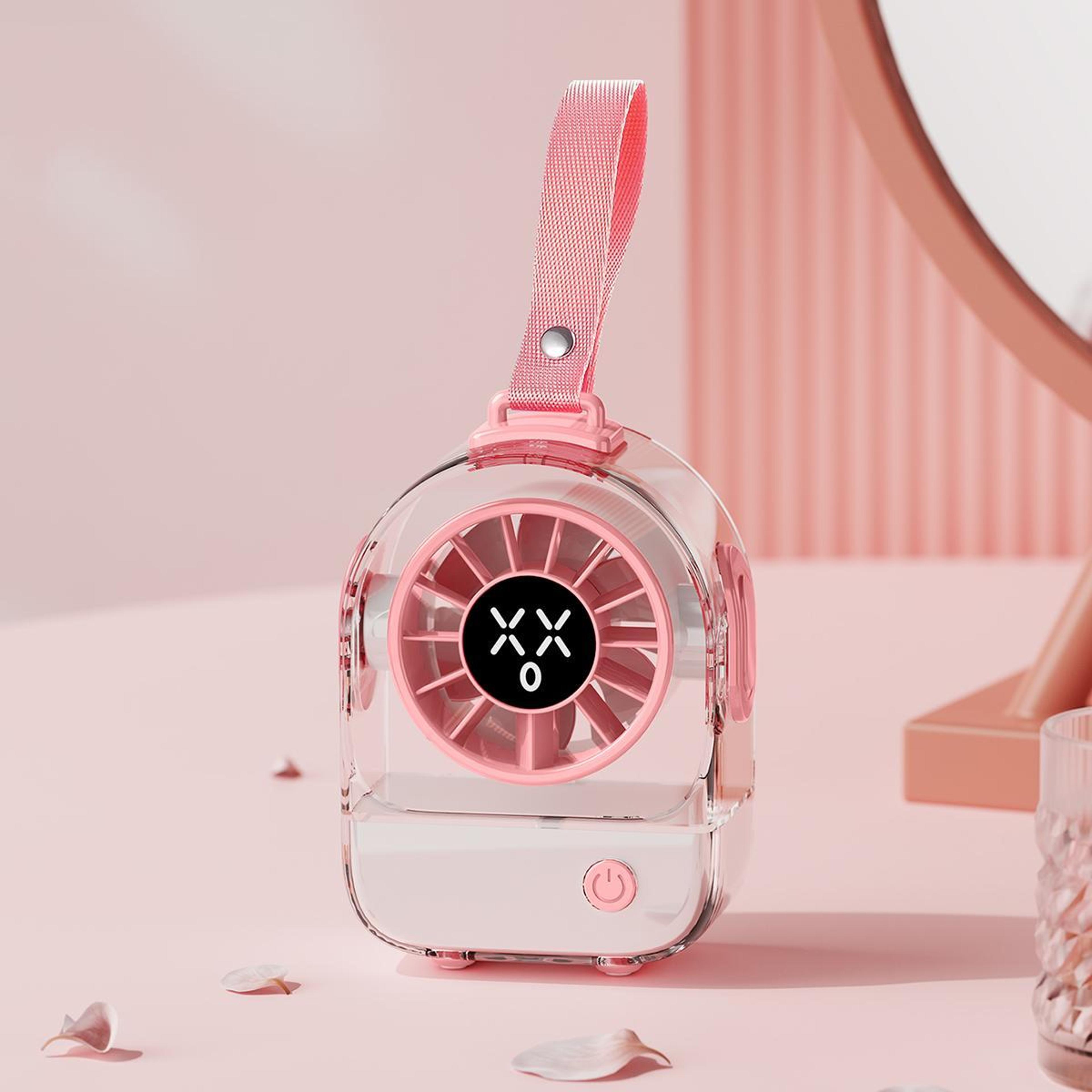 f8 mini desktop fan with led emoticon display portable usb rechargeable fan quiet personal cooling