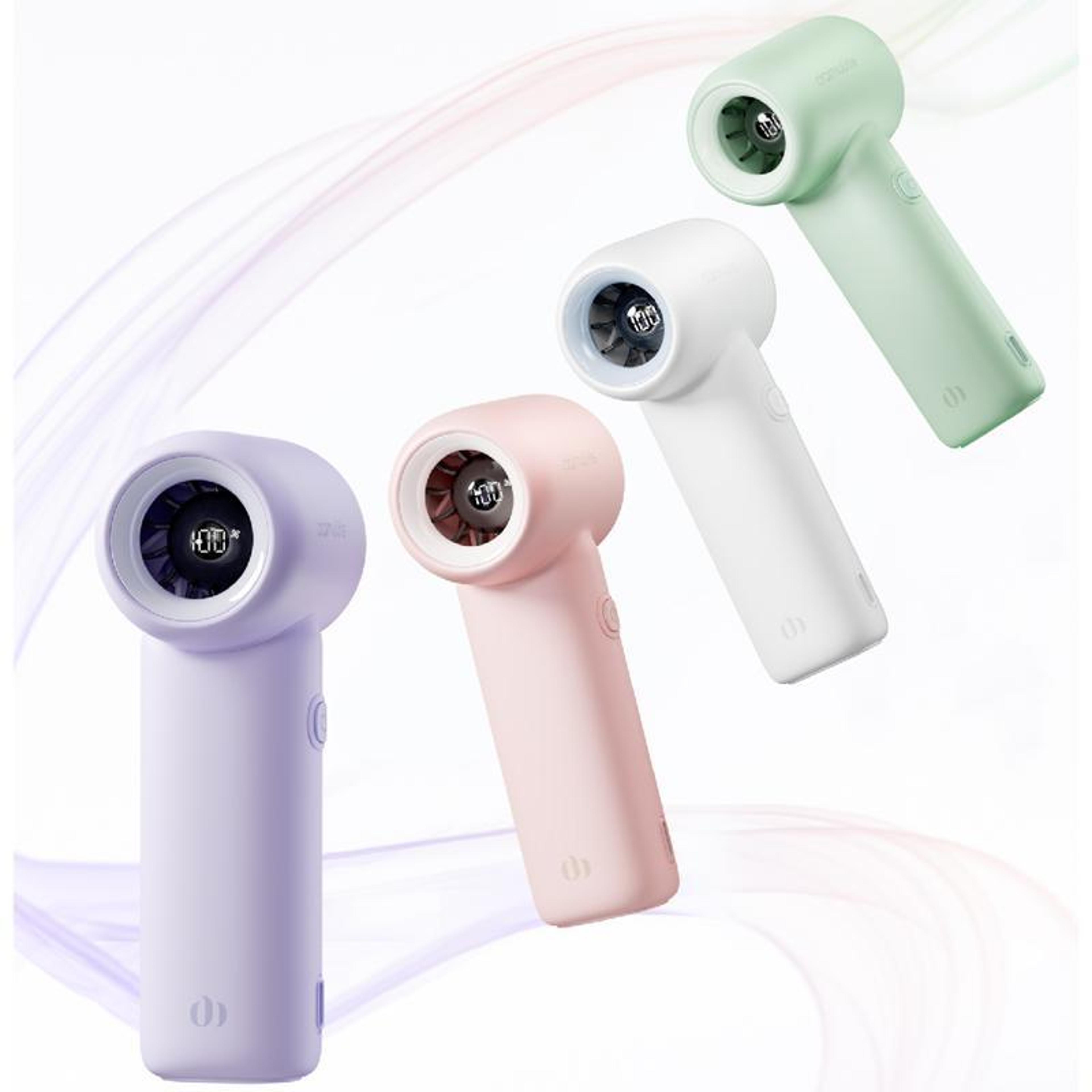 l03 handheld mini fan portable rechargeable fan with digital display 3000mah 5 speeds