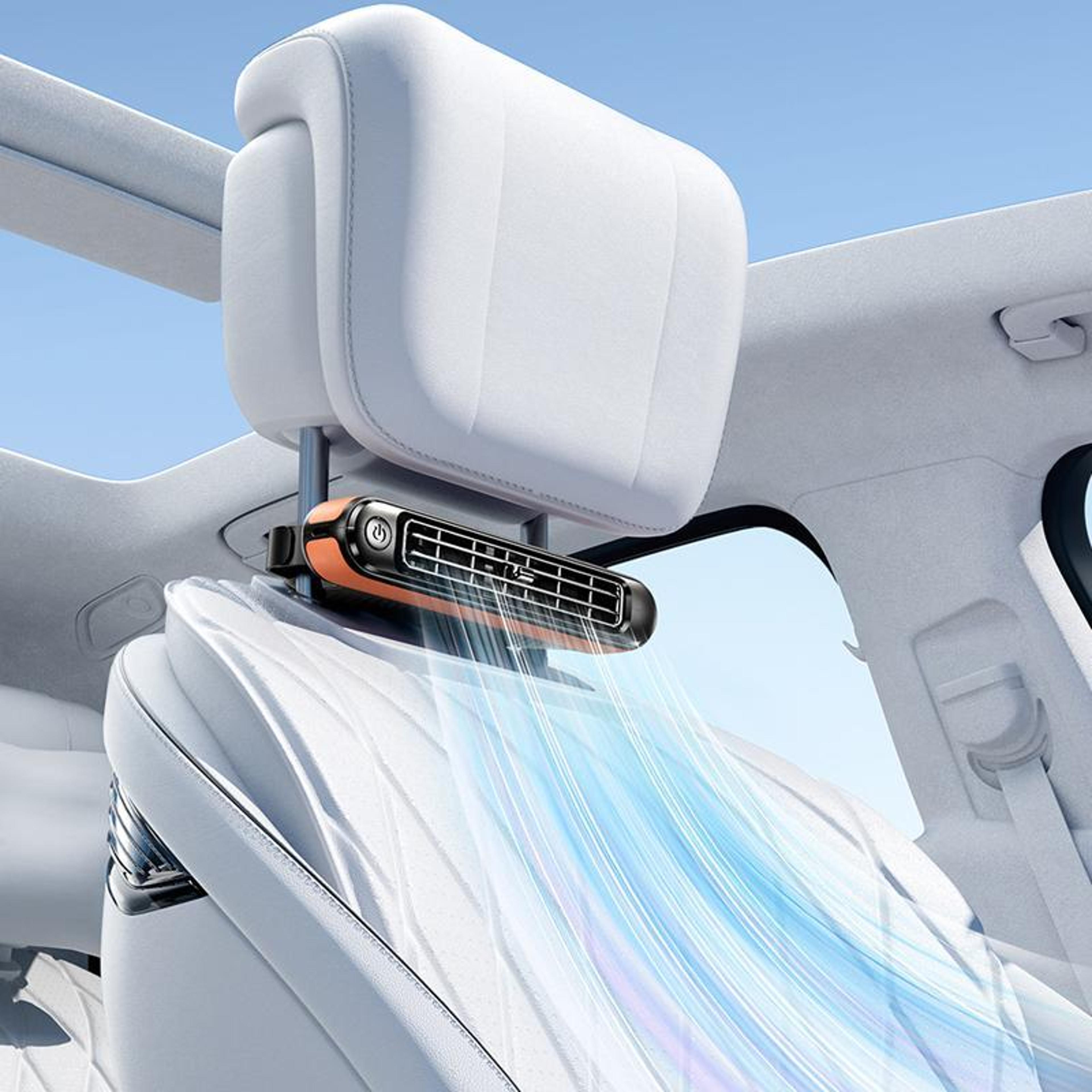 dual turbine bladeless car rear seat fan usb car fan with 3 speed quiet cooling