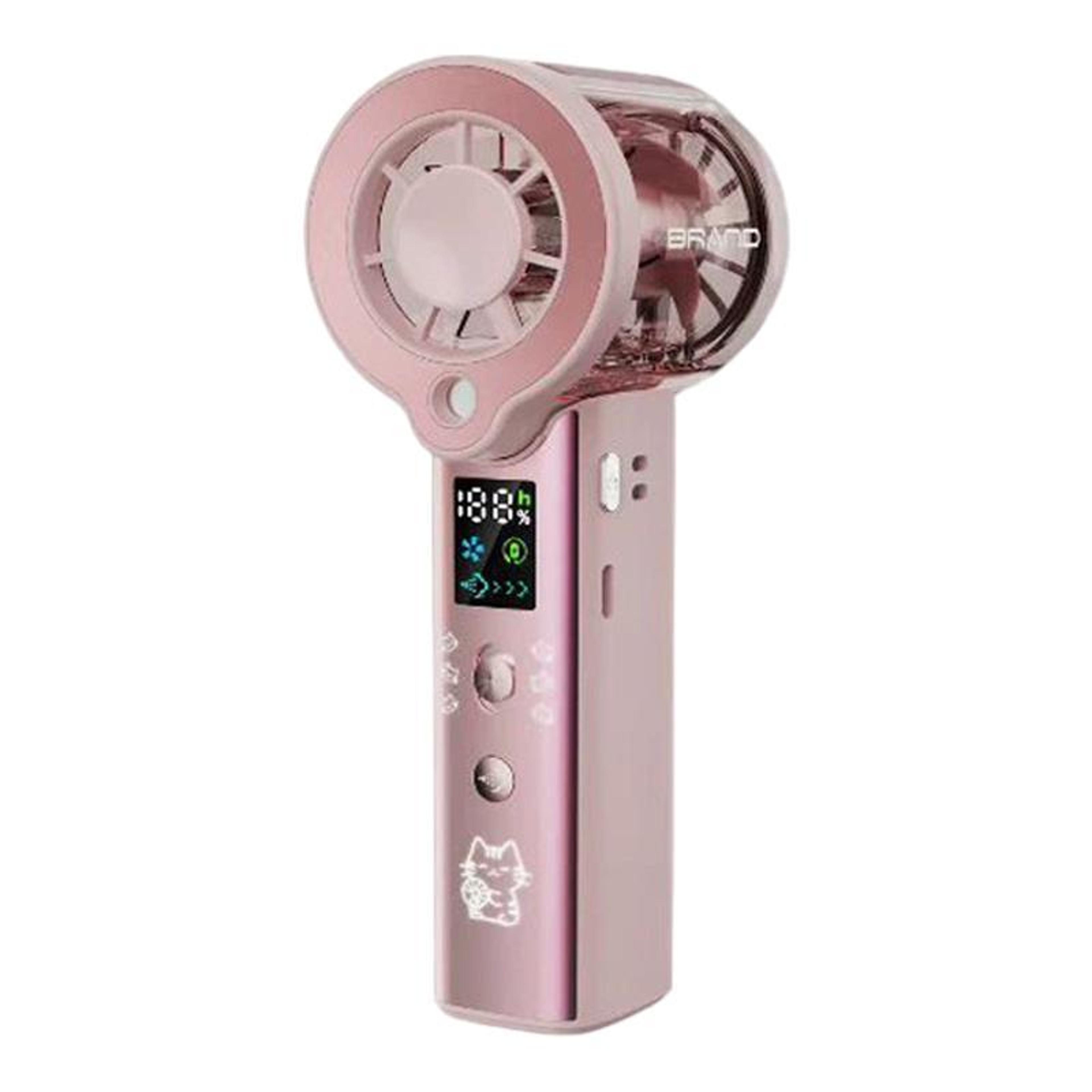 f1 portable handheld fan with mist cooling fan rechargeable mini pocket fan with led display