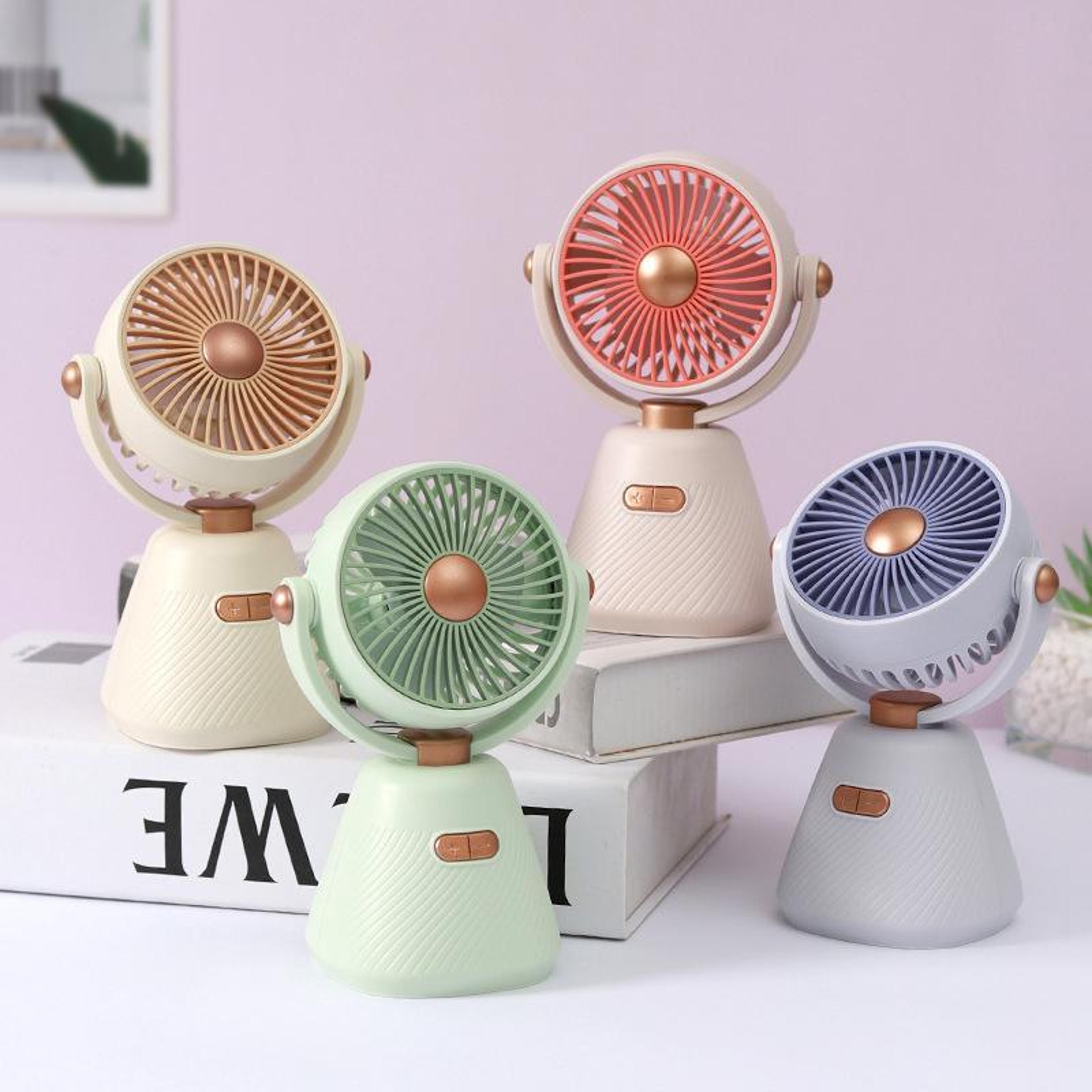100 speed portable desk fan usb rechargeable mini fan with adjustable angle for office bedroom and study