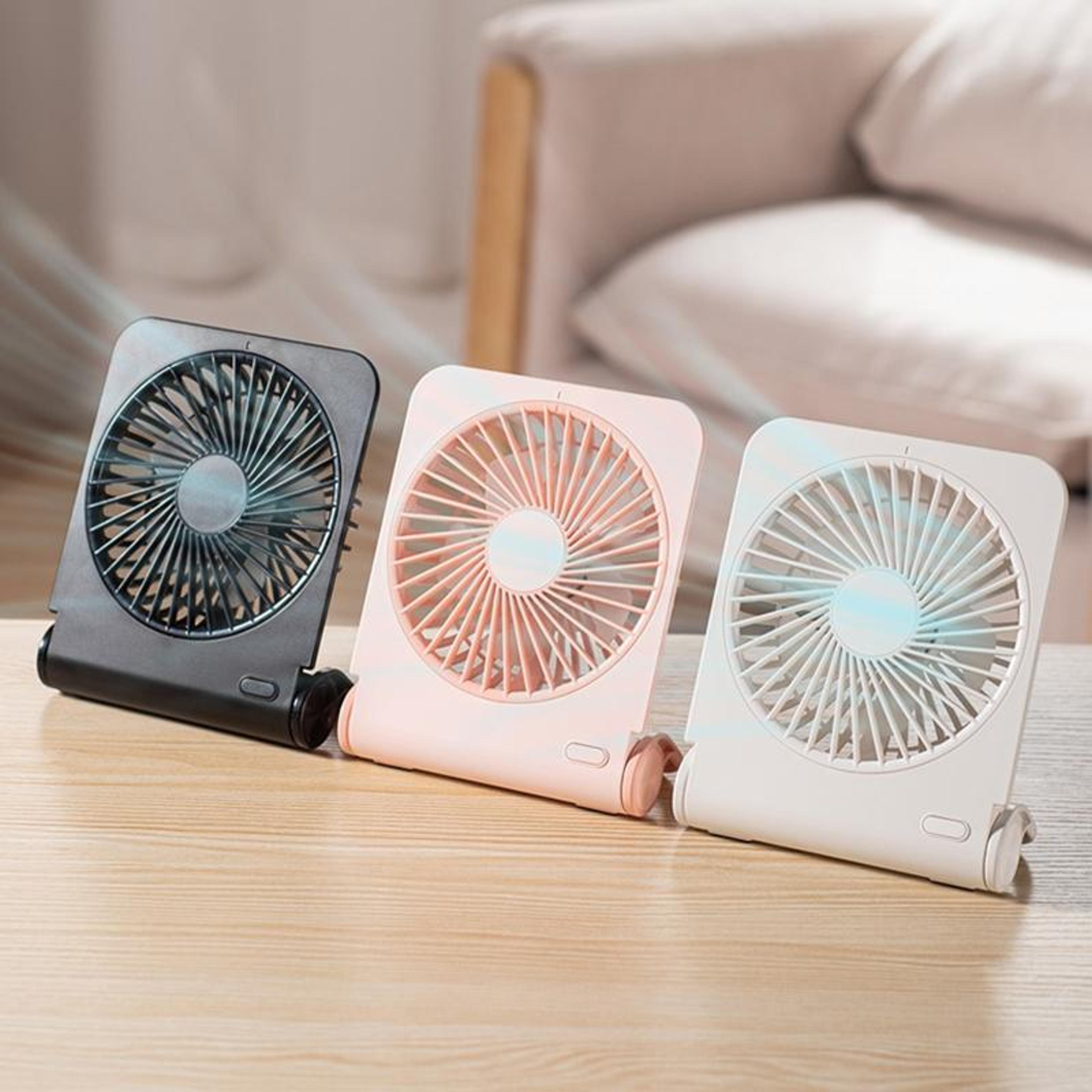 n602 usb desk fan rechargeable portable desk fan with type-c charging and 4 speed cooling