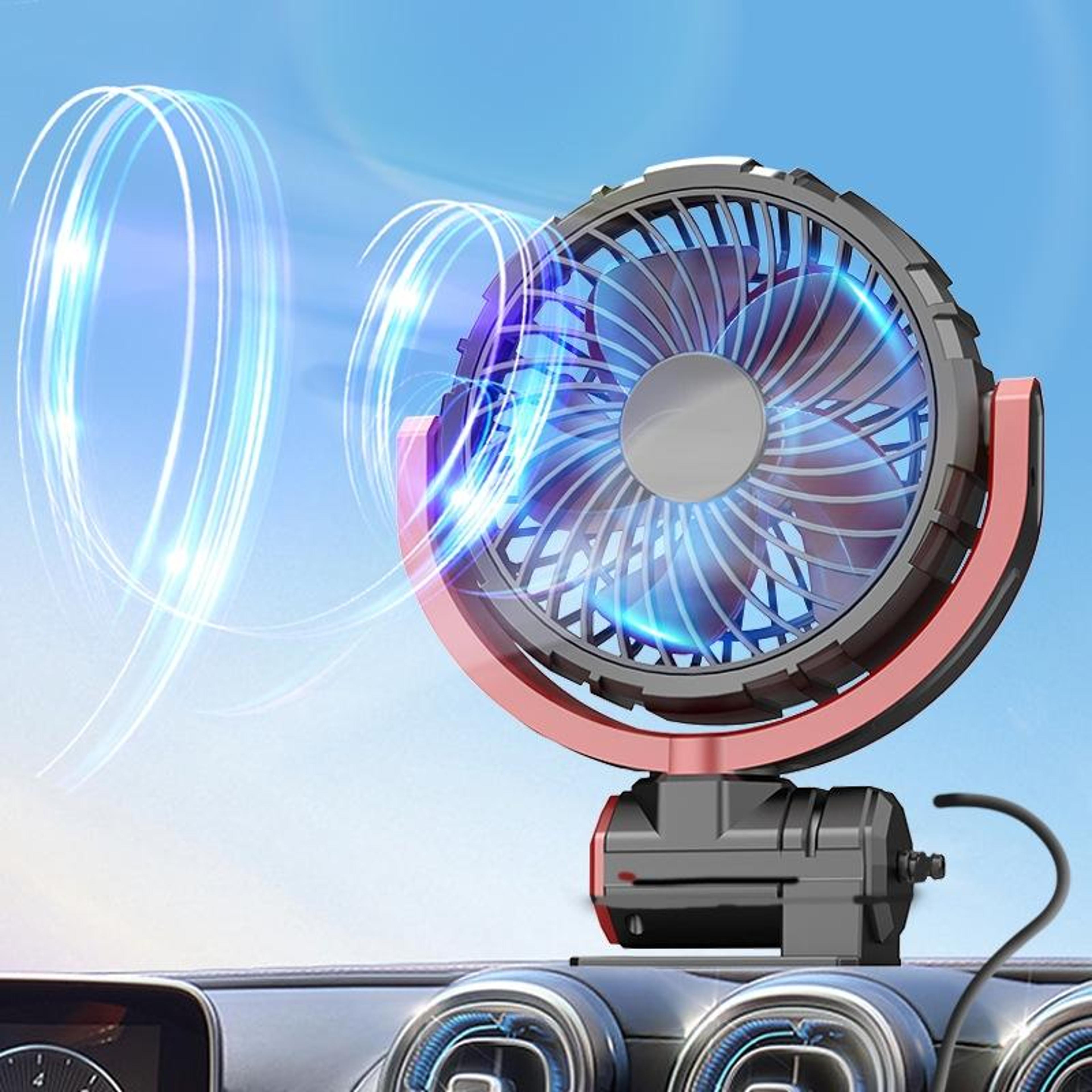 foldable car usb fan 360° rotating steering wheel cooling fan for powerful airflow