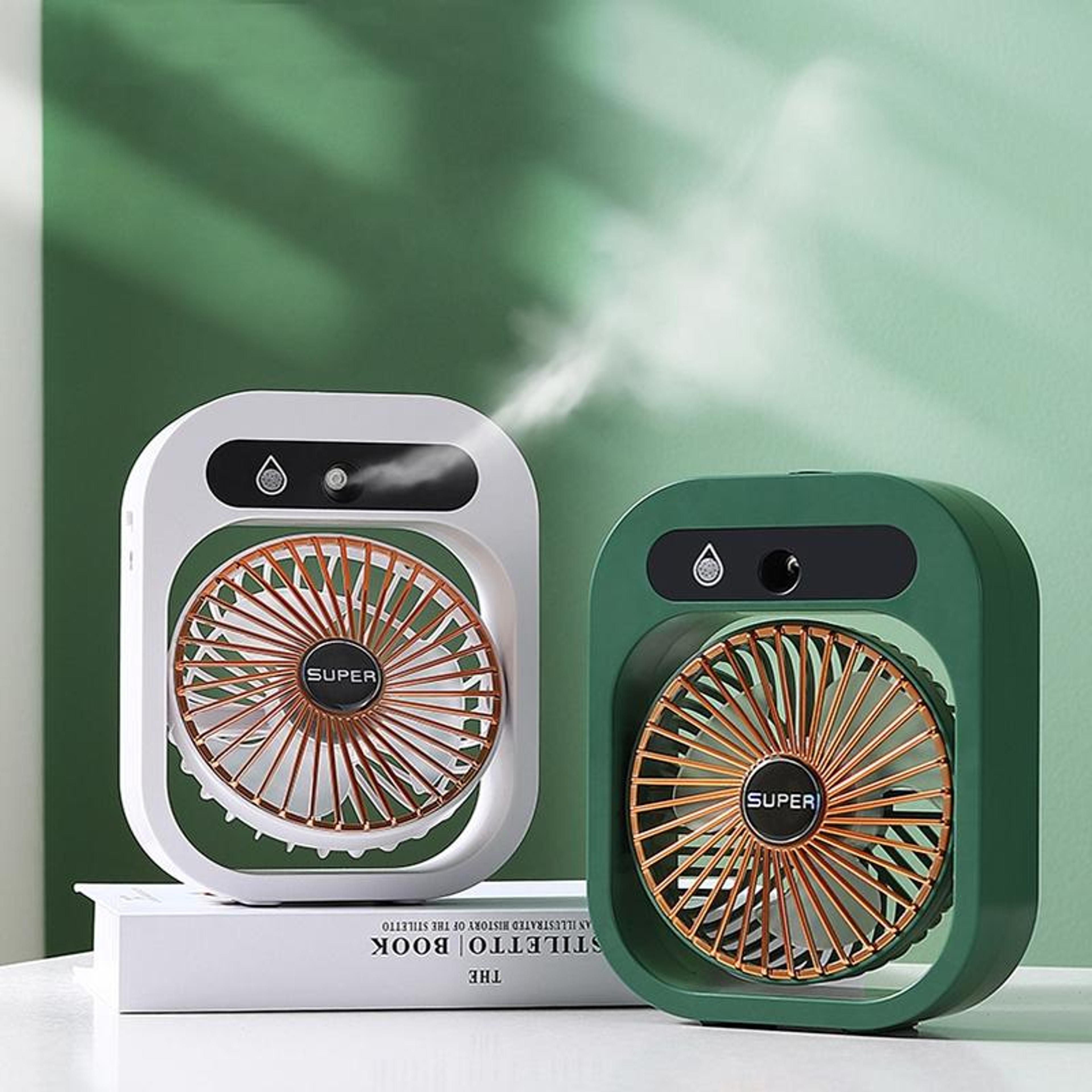 portable air cooler usb cooling fan mini air conditioner with nano mist humidifier rechargeable desktop fan