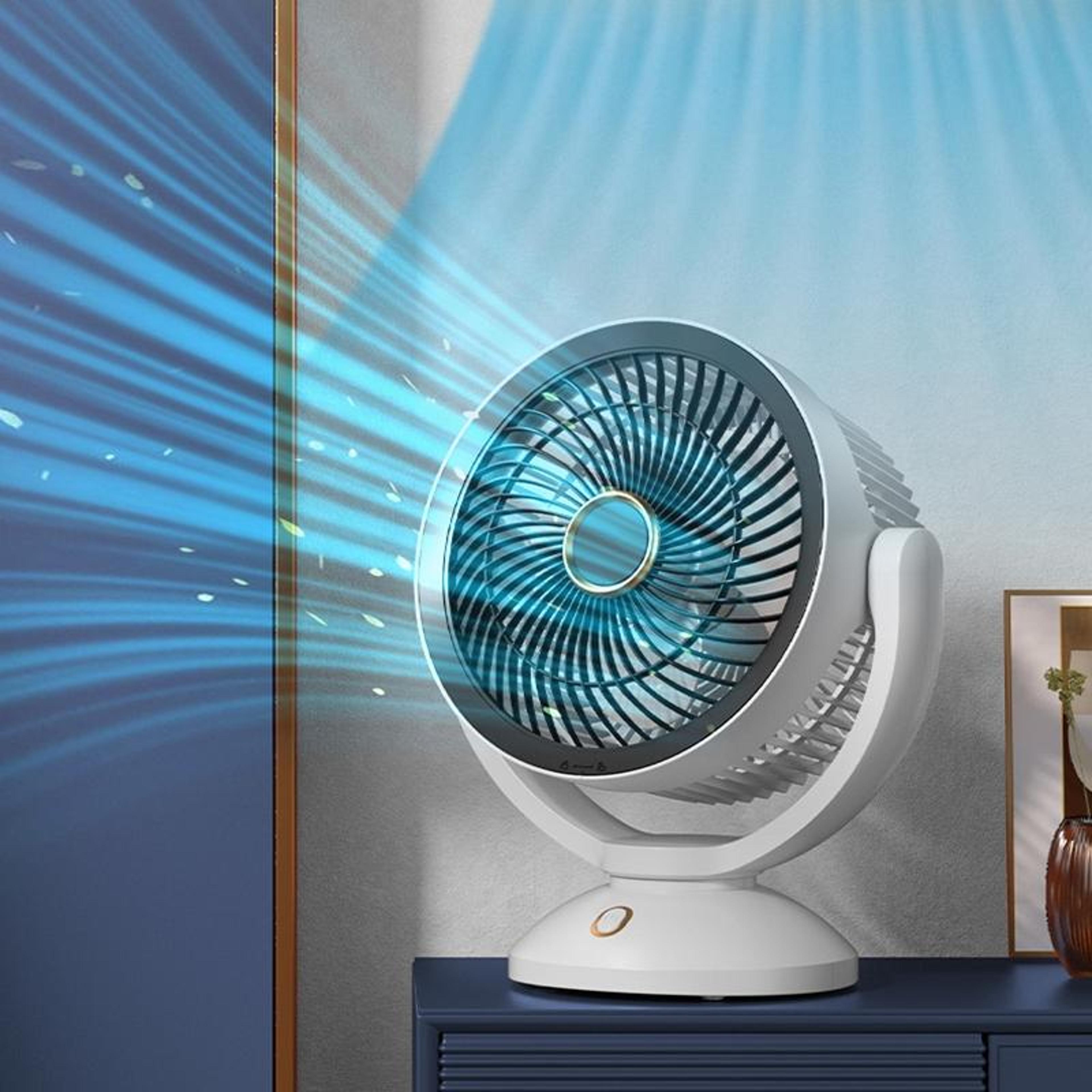 desktop air circulator fan with night light quiet portable desk fan