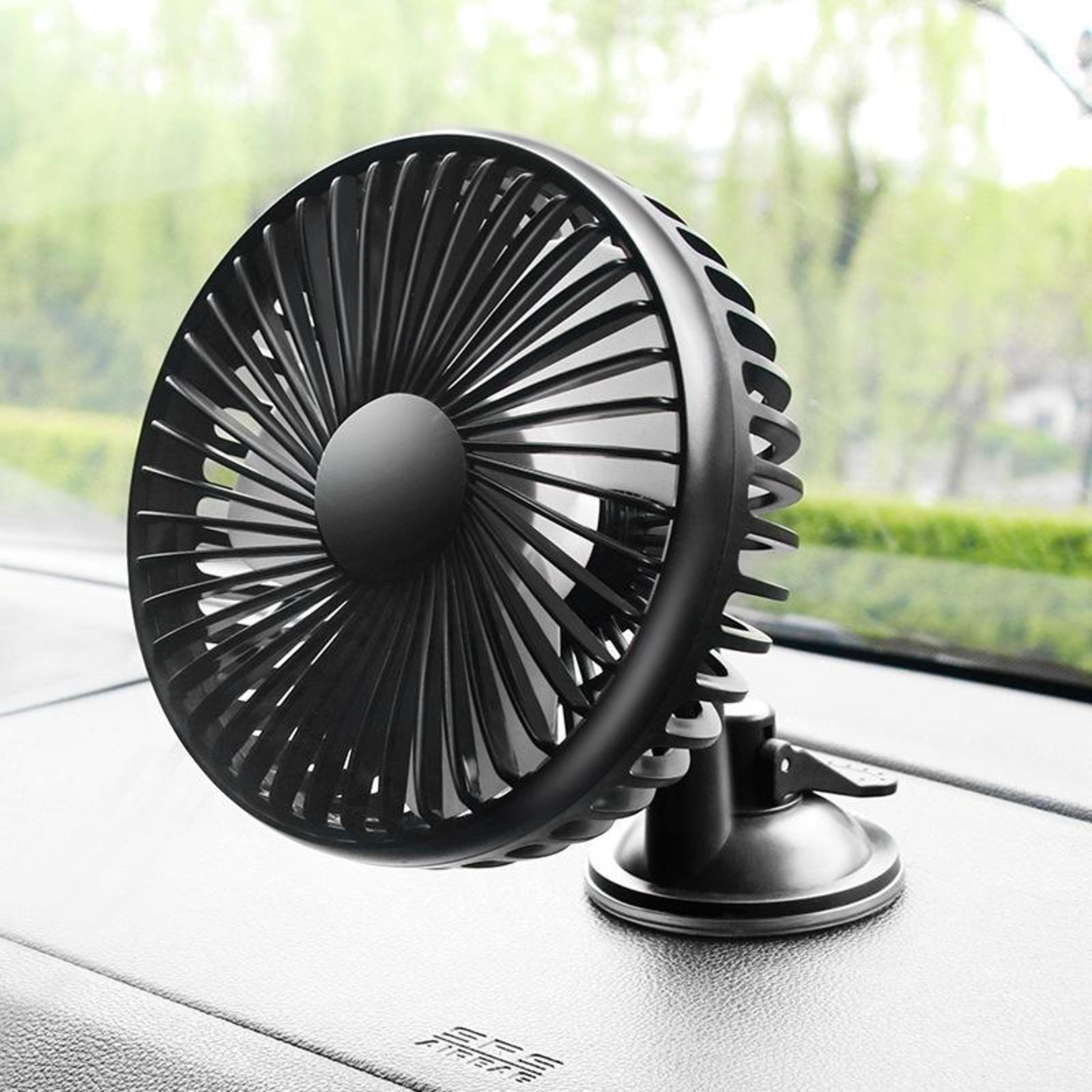 360 degree usb car fan portable car dashboard cooling fan with 3 speed quiet airflow