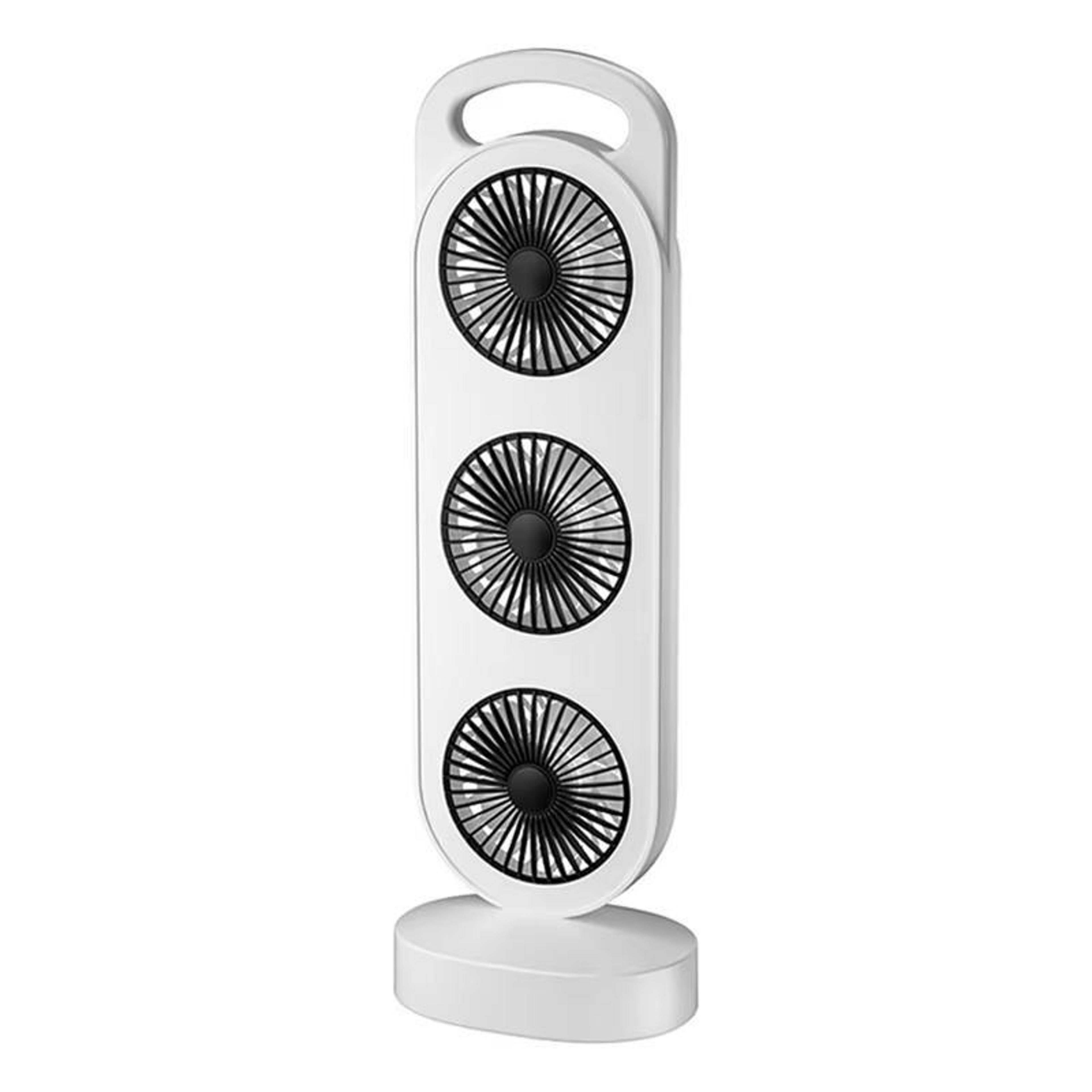 triple turbine desktop usb fan portable rechargeable fan with quiet high speed airflow