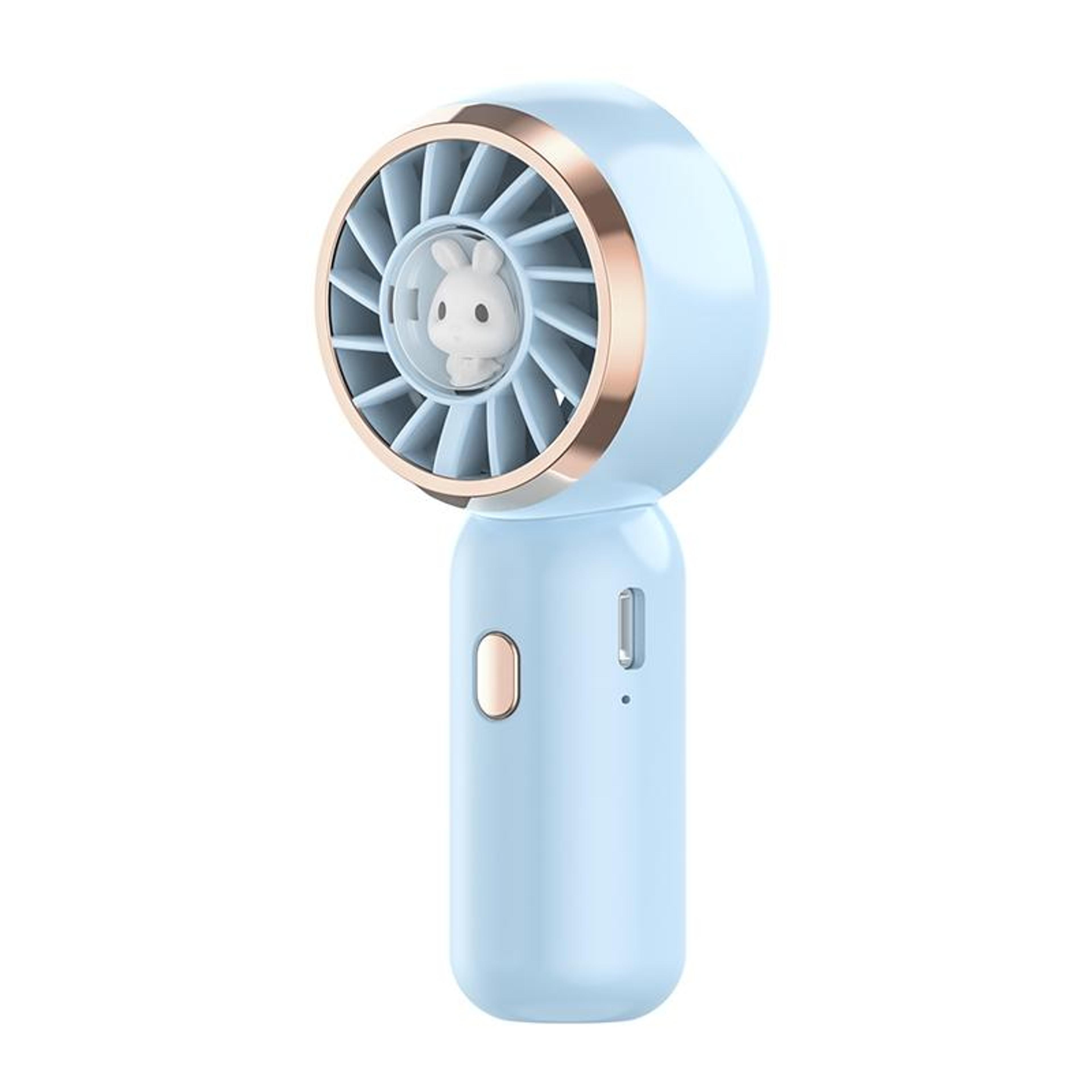 cute rabbit portable handheld fan usb rechargeable mini turbo fan with 3 speed cooling