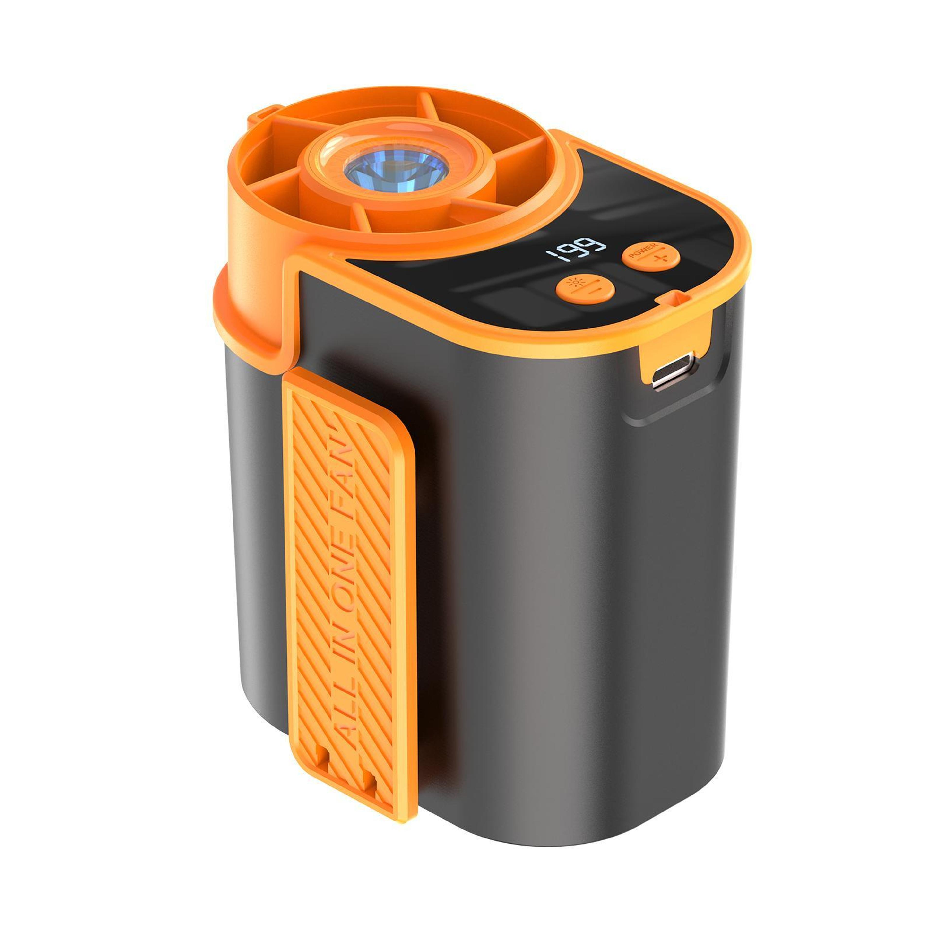 portable waist clip fan with led digital display rechargeable personal cooling fan for outdoor travel