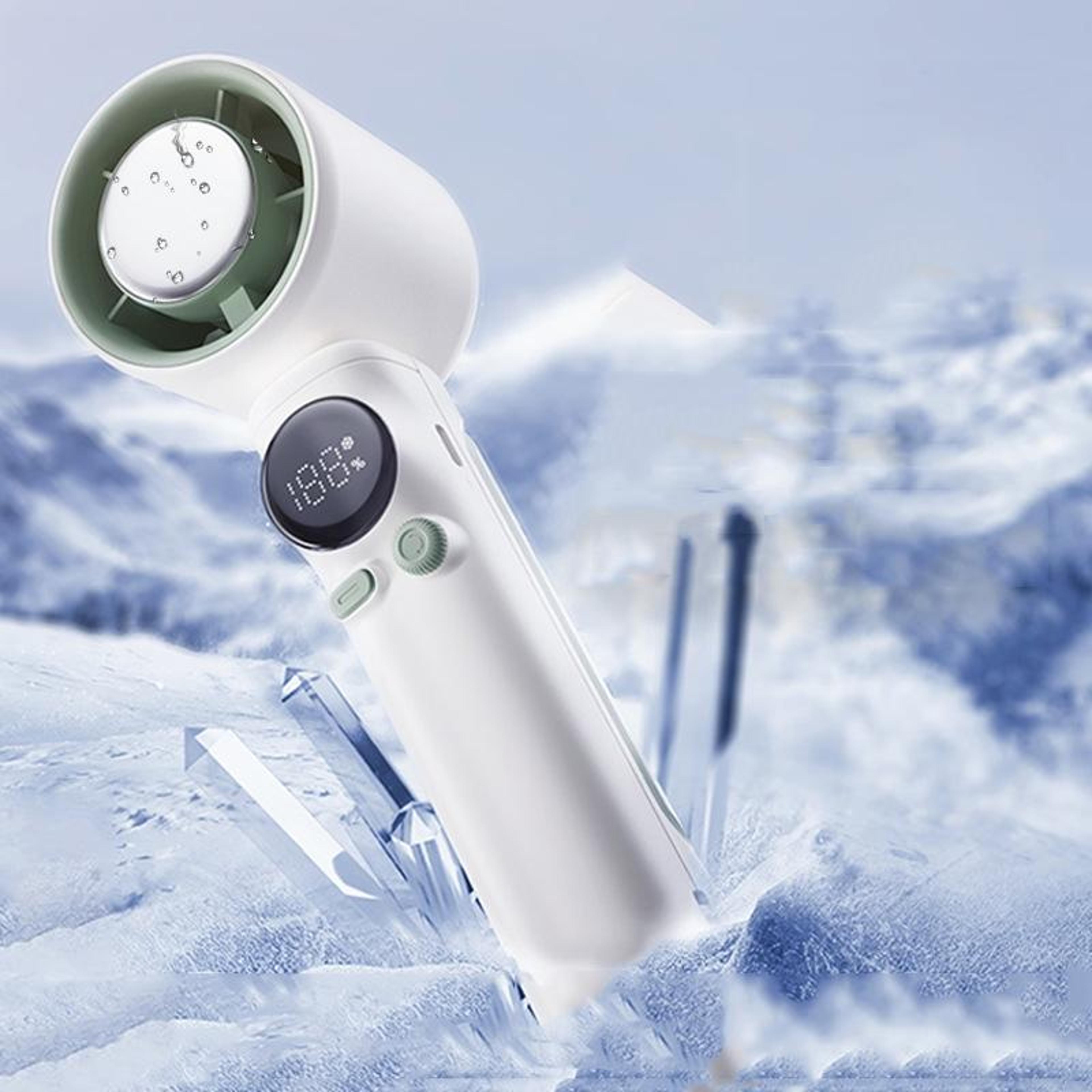 turbo ice cooling handheld fan 100 speed portable fan with 4000mah battery and cold compress