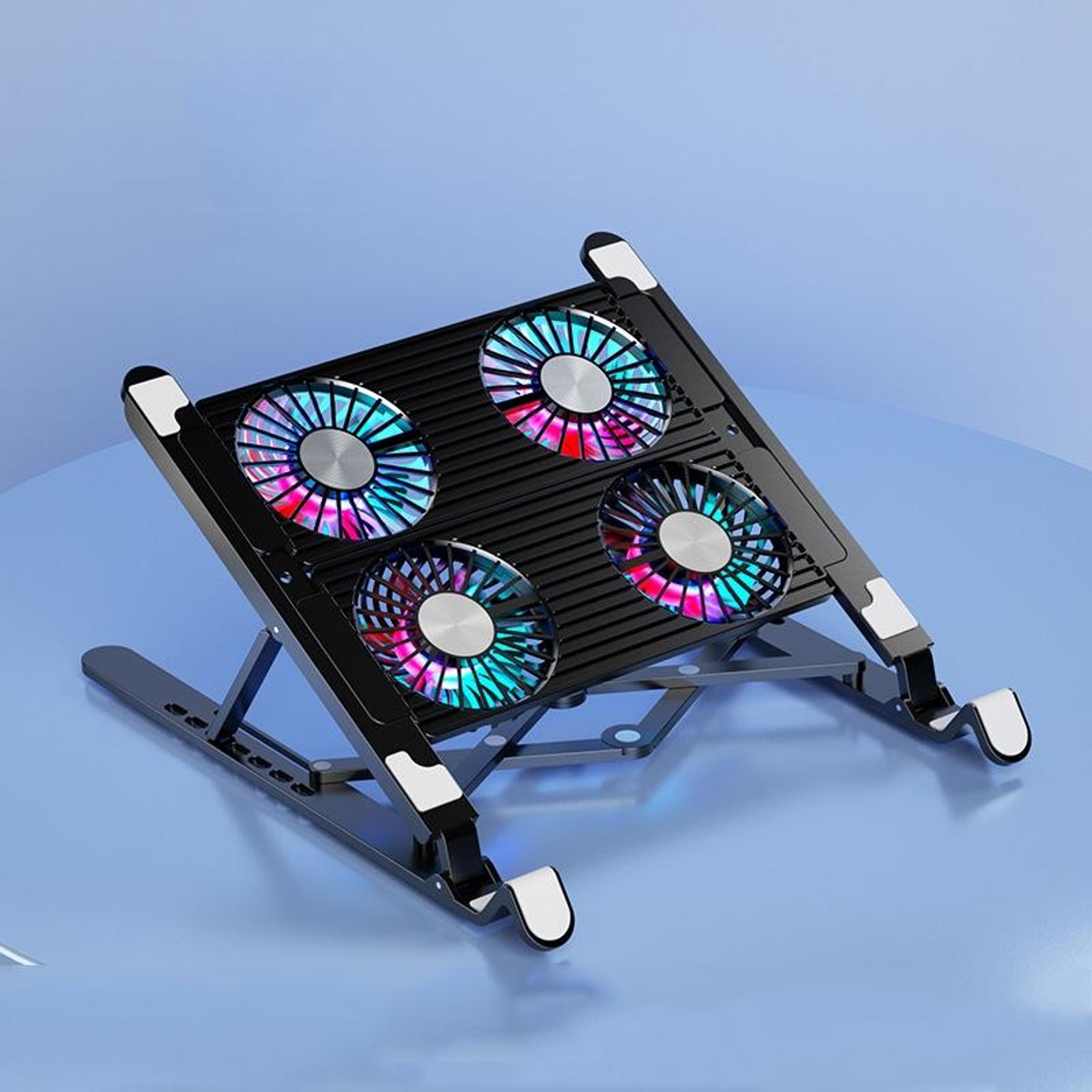 foldable laptop cooling pad adjustable laptop stand with quiet usb cooling fan for 11 to 17.3 inch laptop