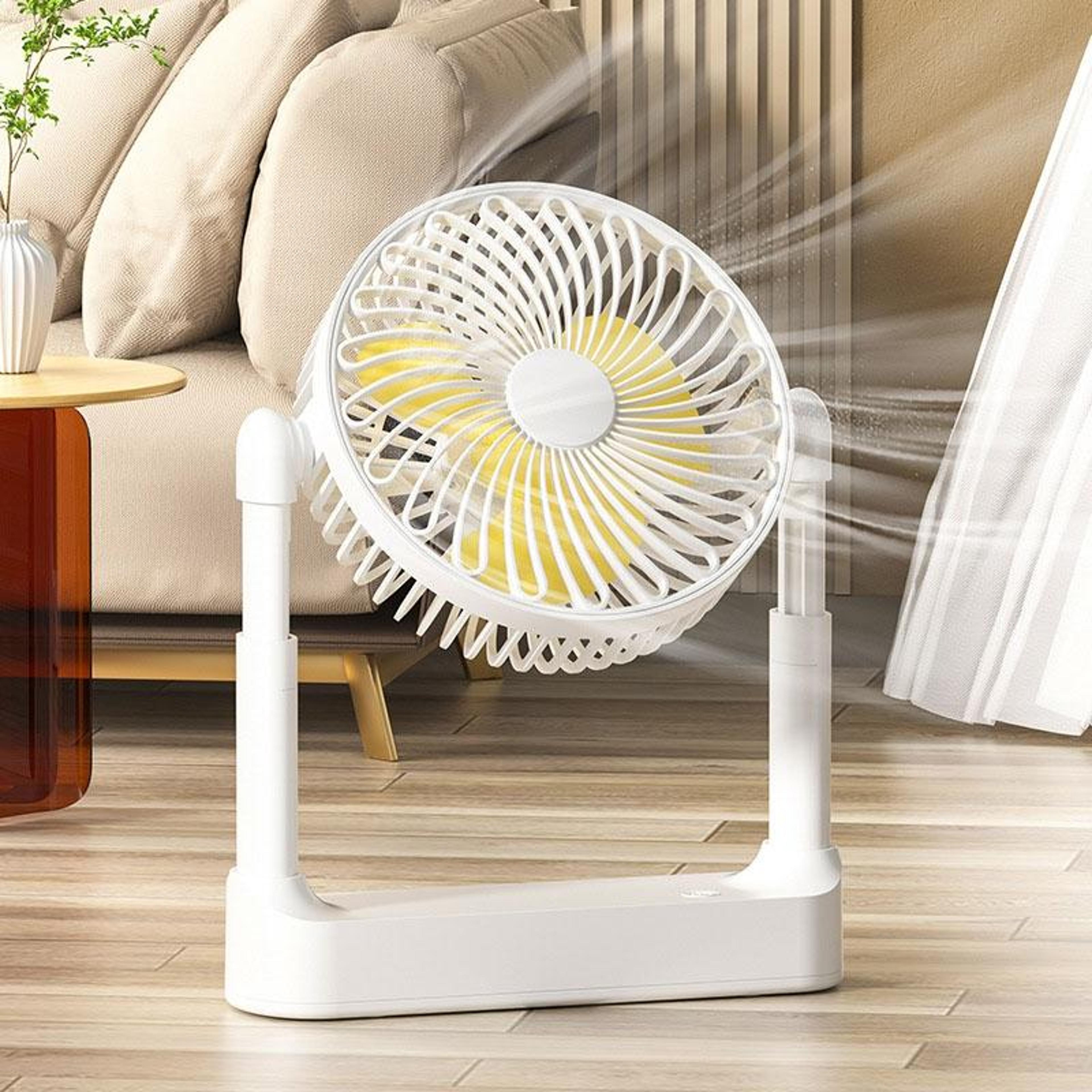 portable usb fan retractable desk fan with 180 degree adjustable airflow for home office camping