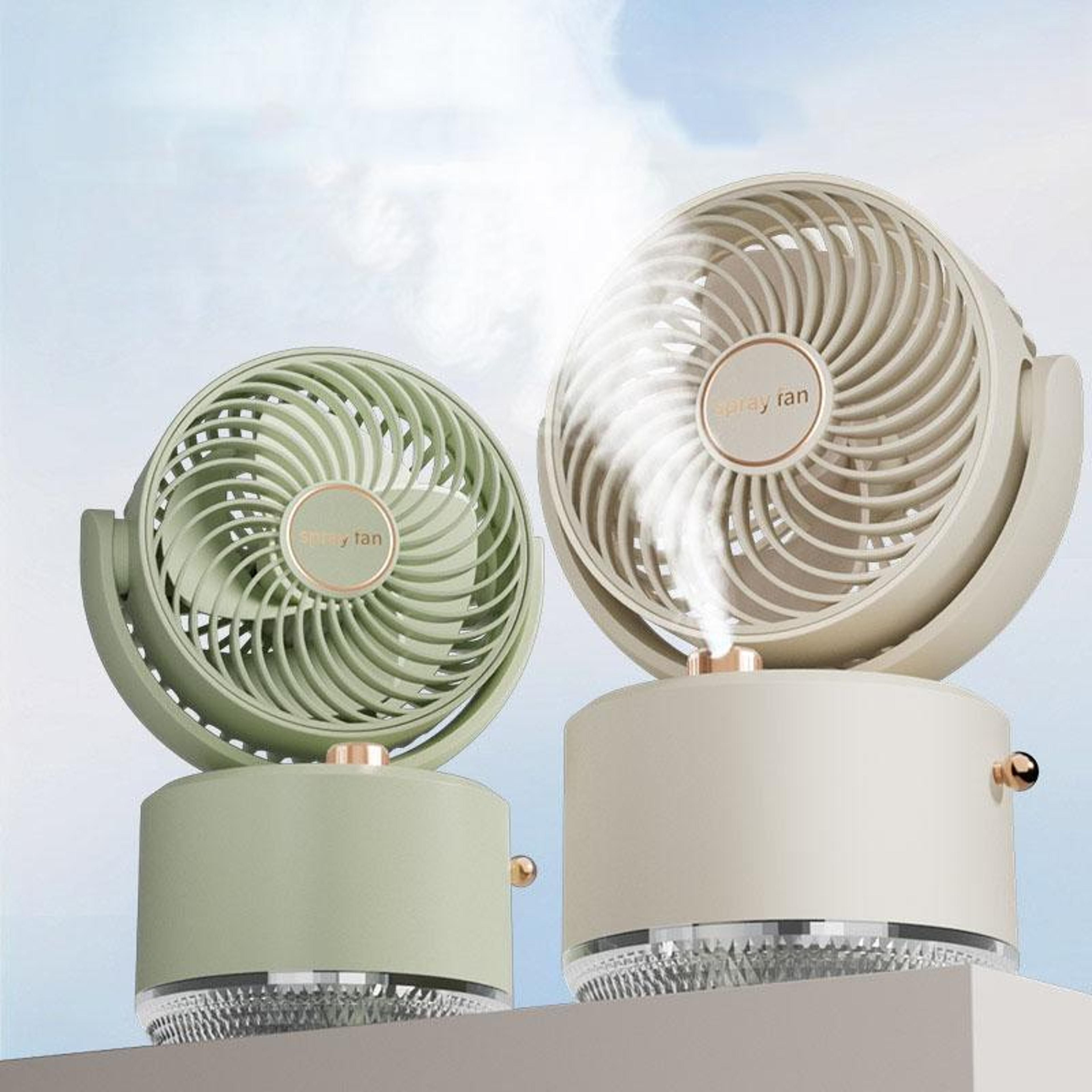 portable air cooler usb air conditioner fan rechargeable desktop cooling fan with humidifier and swing