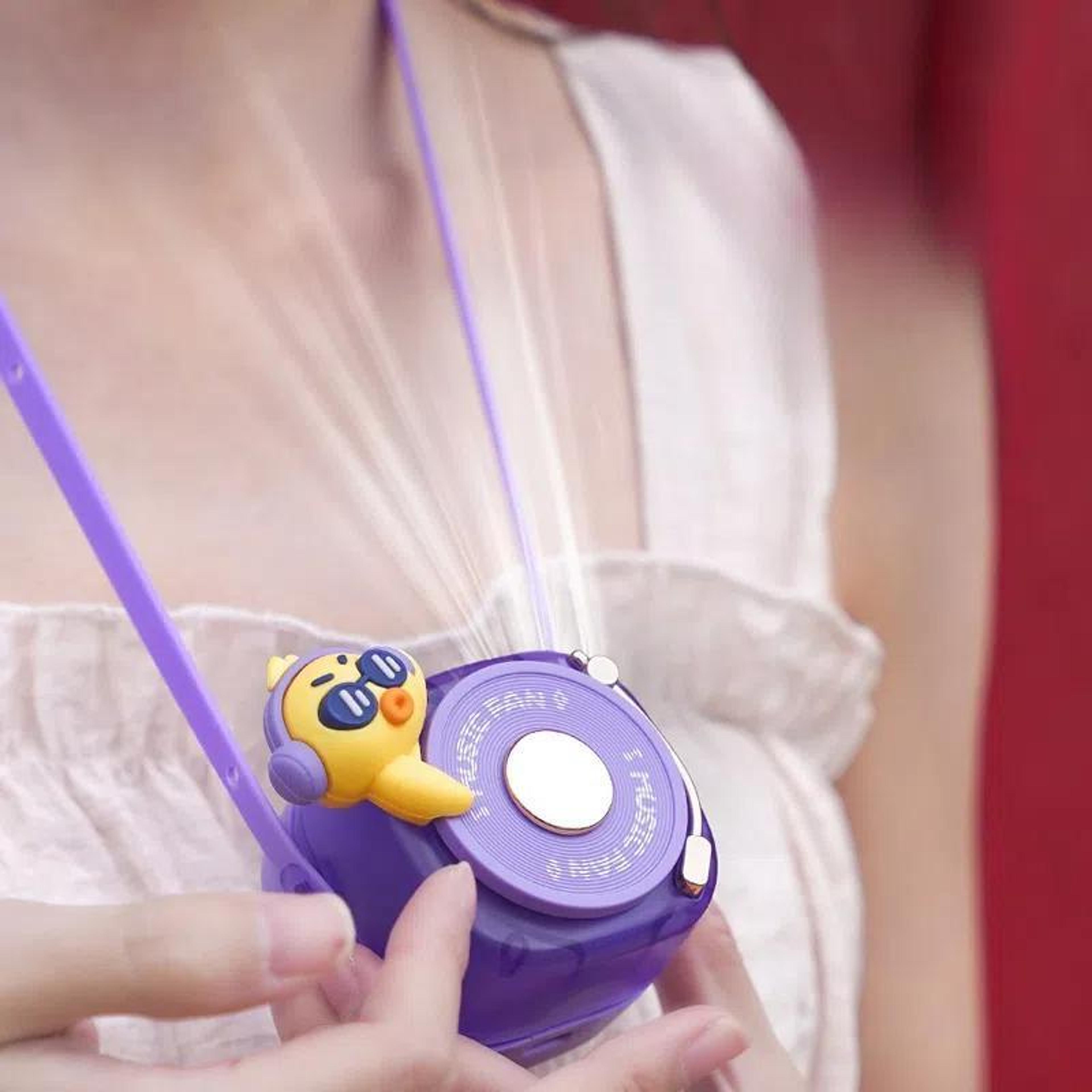 cute cool portable neck fan usb rechargeable bladeless neck fan with adjustable lanyard
