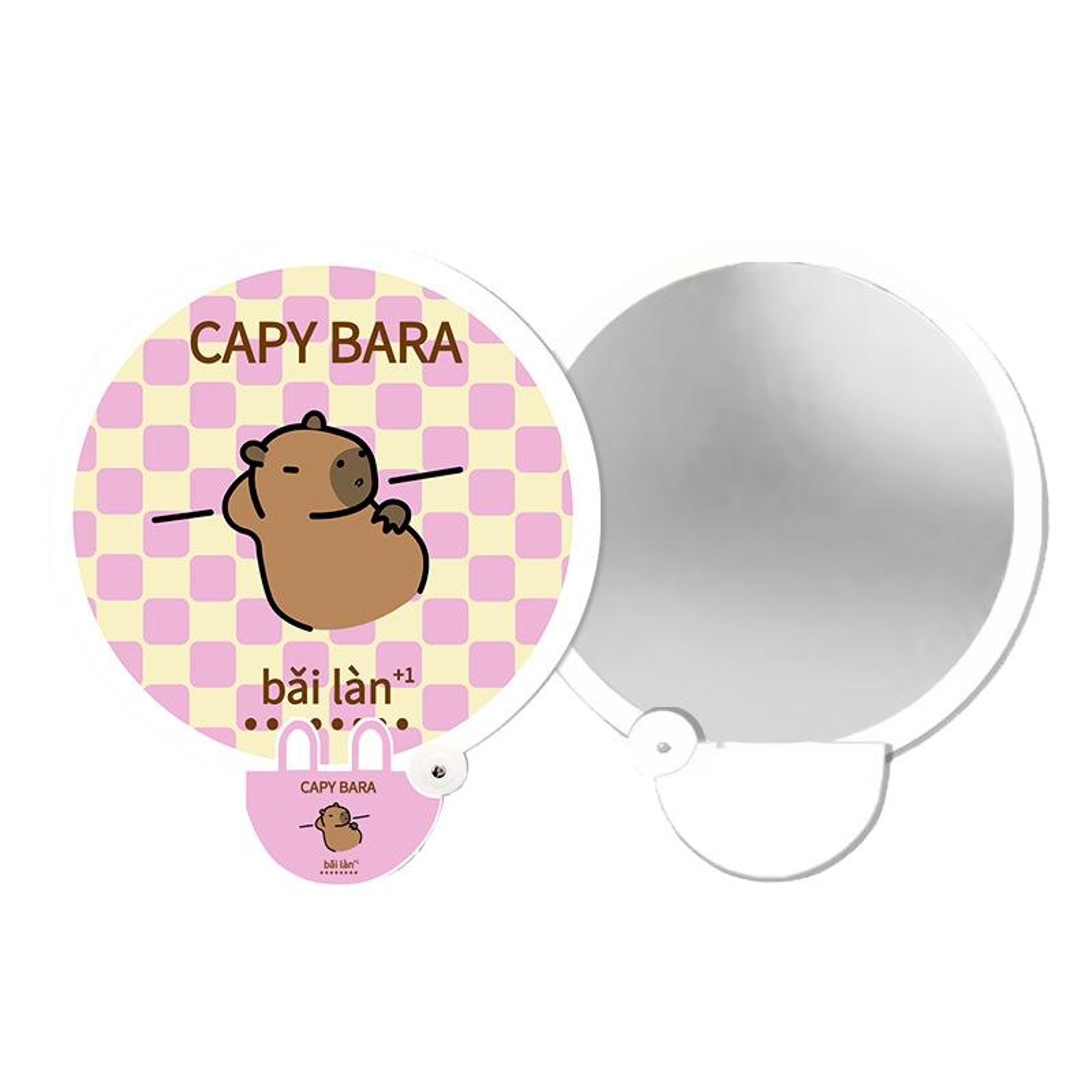 cute cartoon selfie fill light portable folding fan photo reflector for vlogging makeup and travel