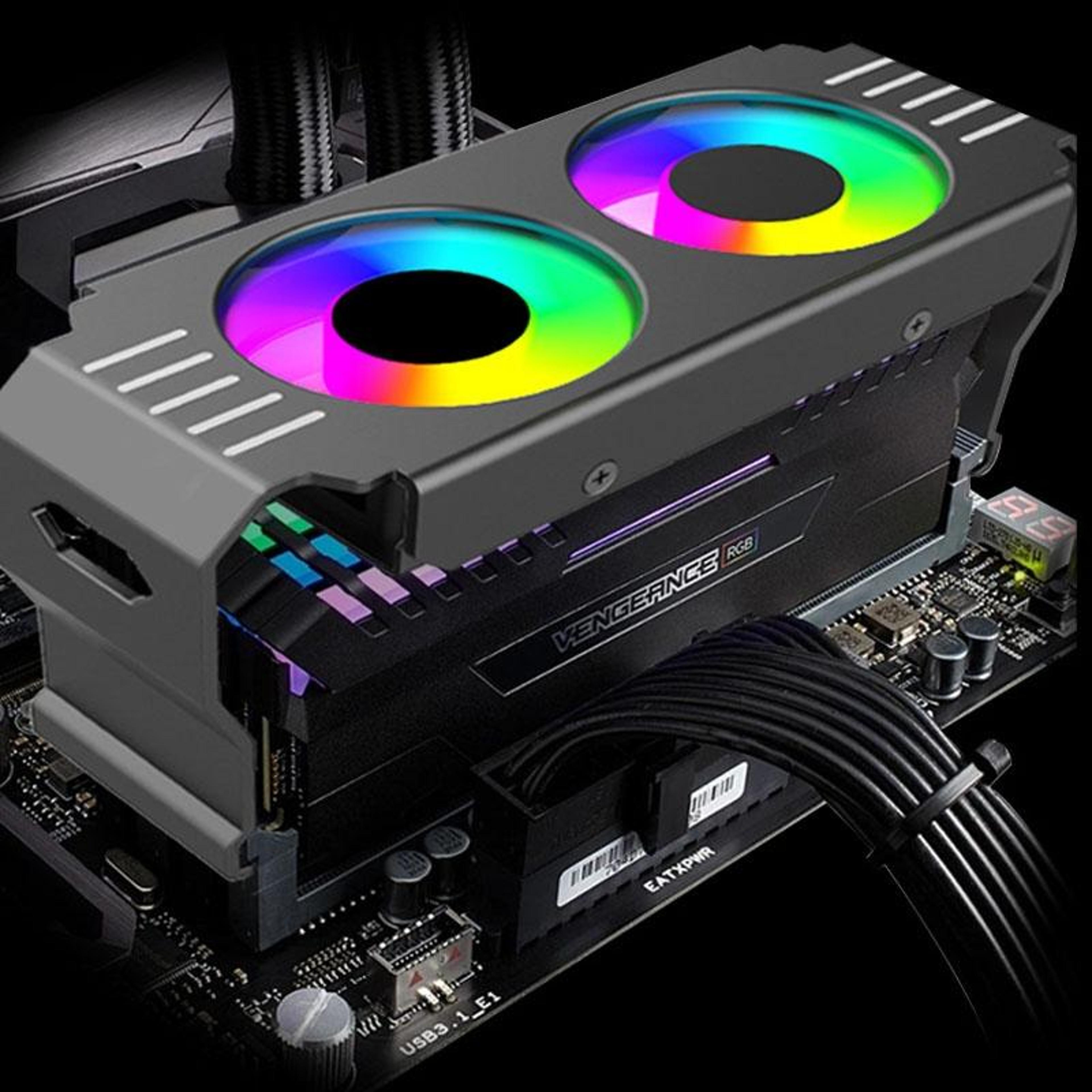 argb pwm ram cooler dual fan memory cooling system for ddr ddr2 ddr3 ddr4 ddr5