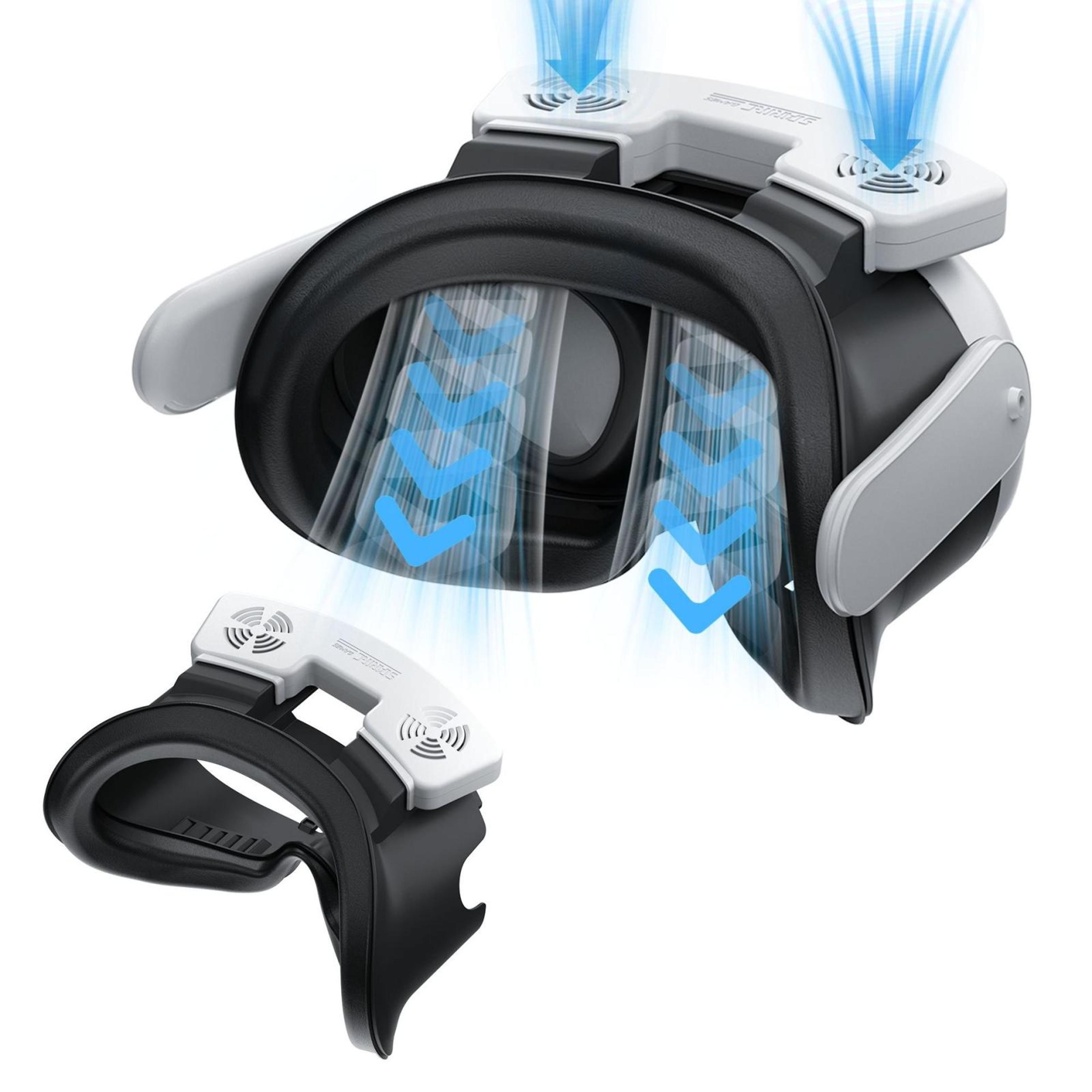 meta quest 3 face cover vr replacement mask with cooling fan breathable facial interface