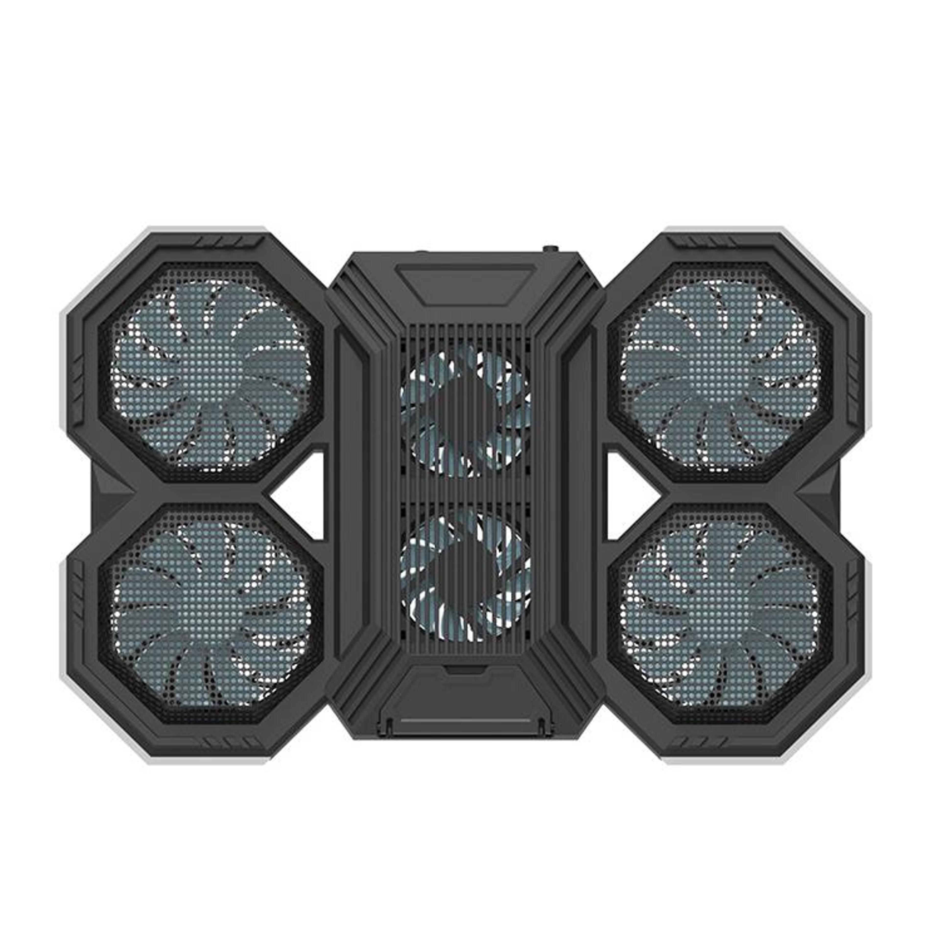 f12 laptop cooling pad with 6 fans adjustable laptop cooler stand and phone holder
