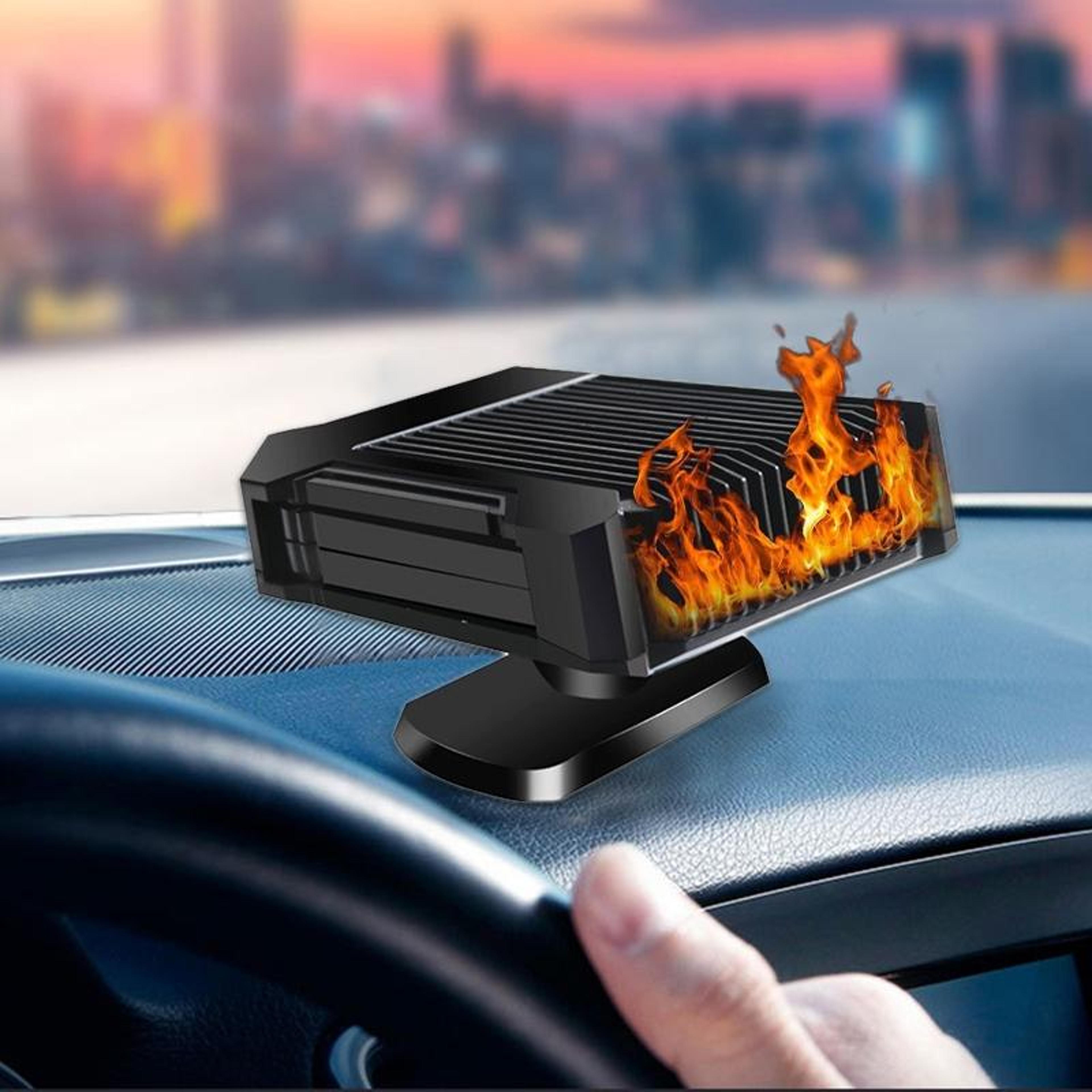 portable car heater fan windscreen defroster and cooling demister for fast winter driving