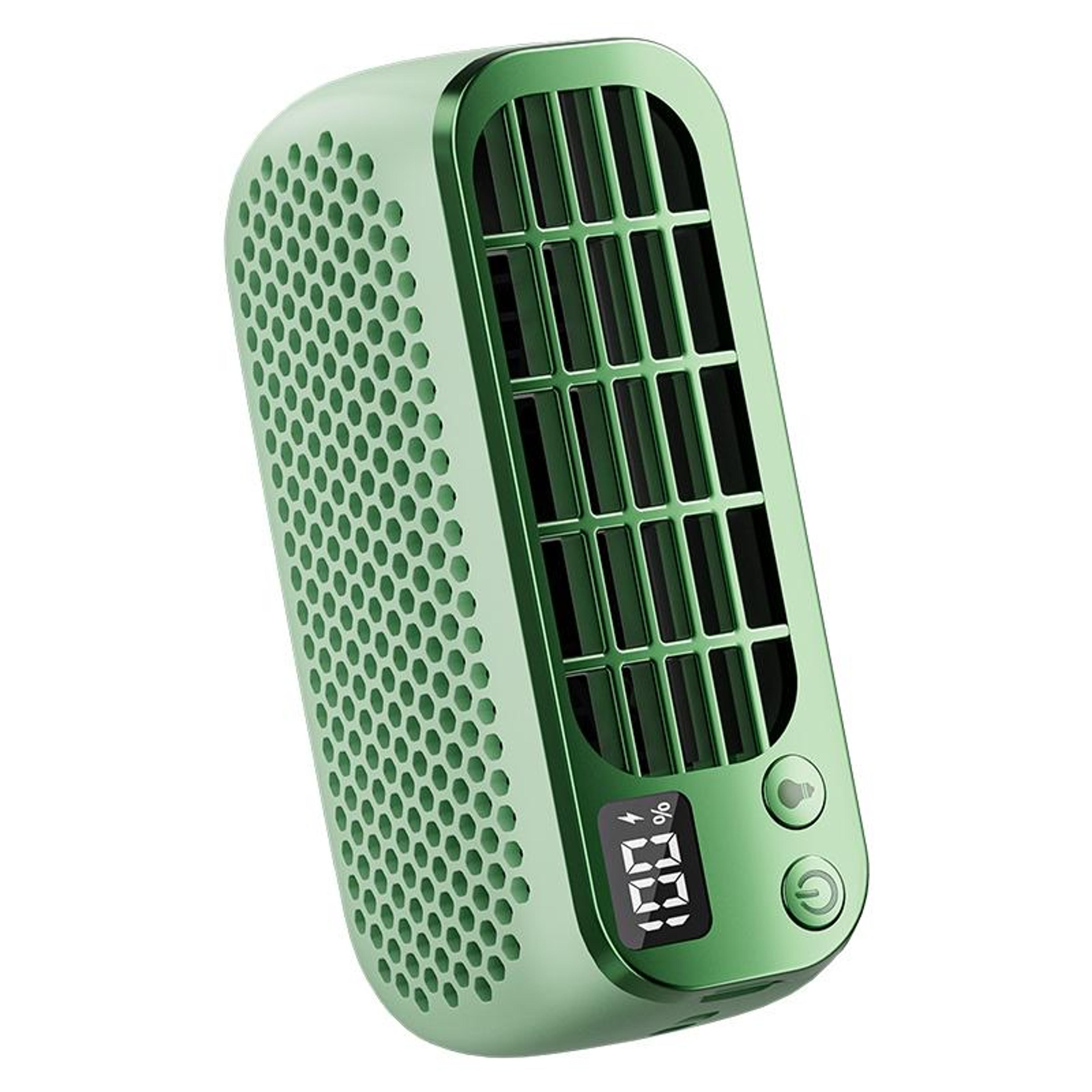 portable bladeless fan usb rechargeable digital display mini night light cooling fan