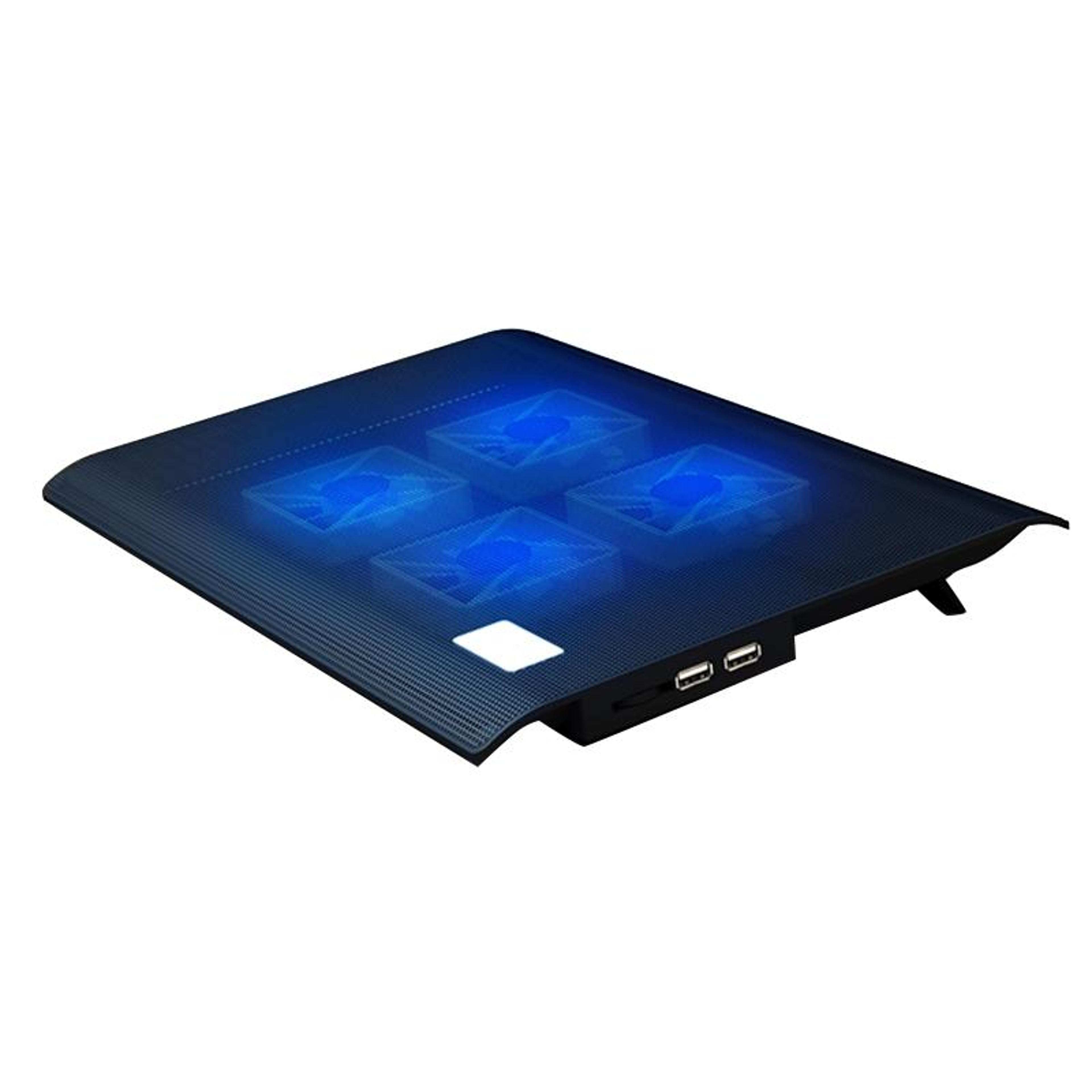 4 fan laptop cooling pad usb powered adjustable silent notebook cooler stand black