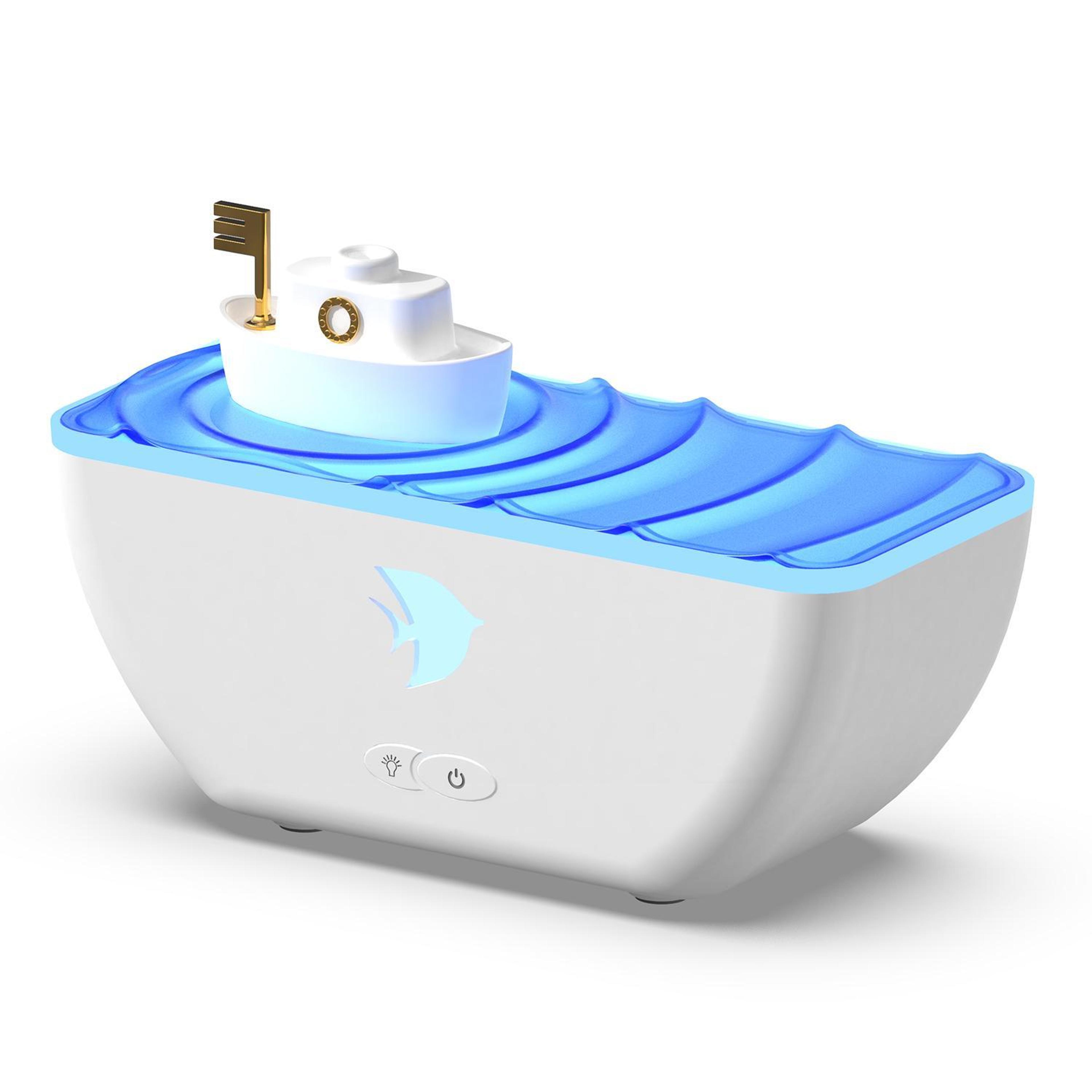 little boat ultrasonic humidifier essential oil aromatherapy diffuser with 300ml tank usb type c