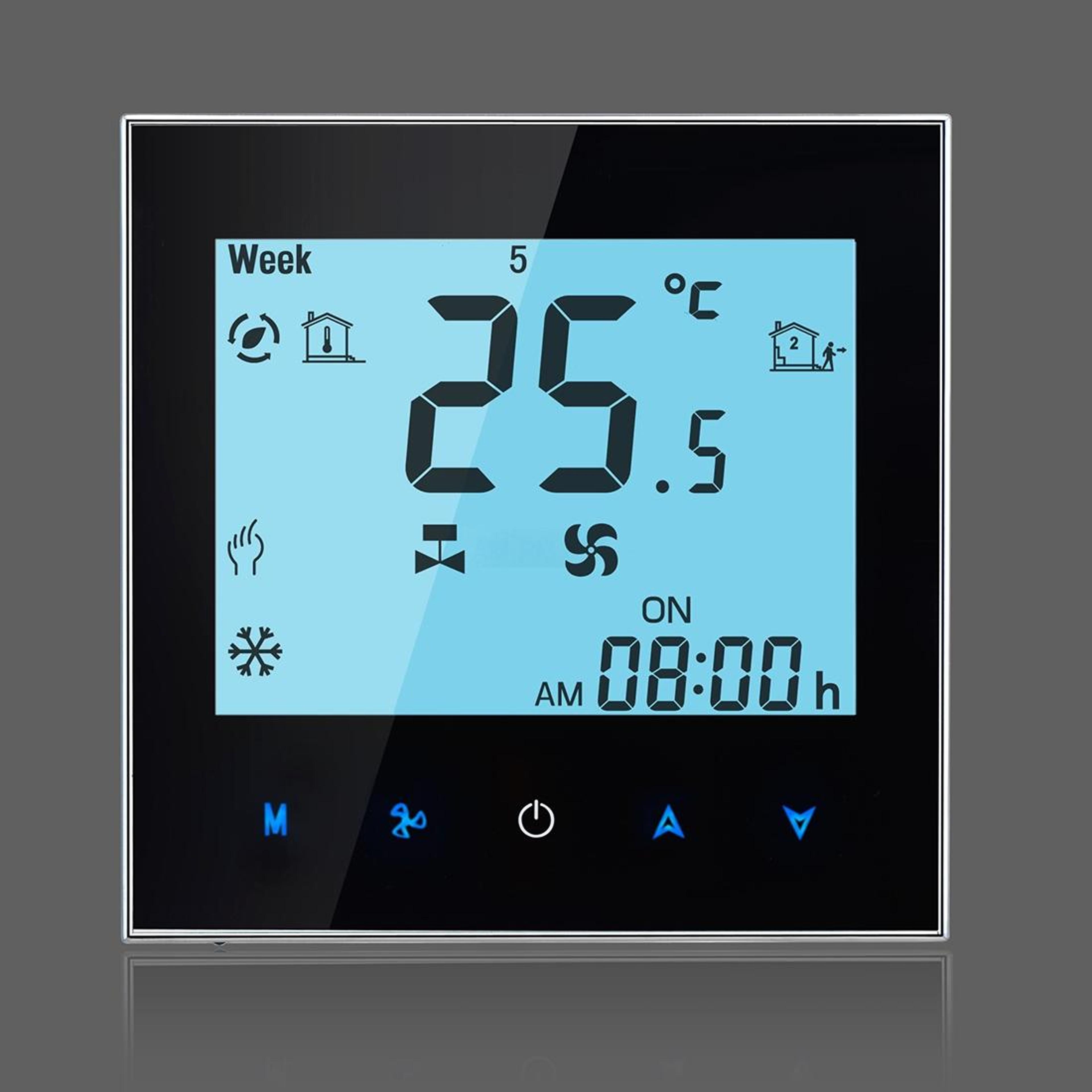 wifi programmable room thermostat lcd smart ac controller for 2 pipe fan coil units