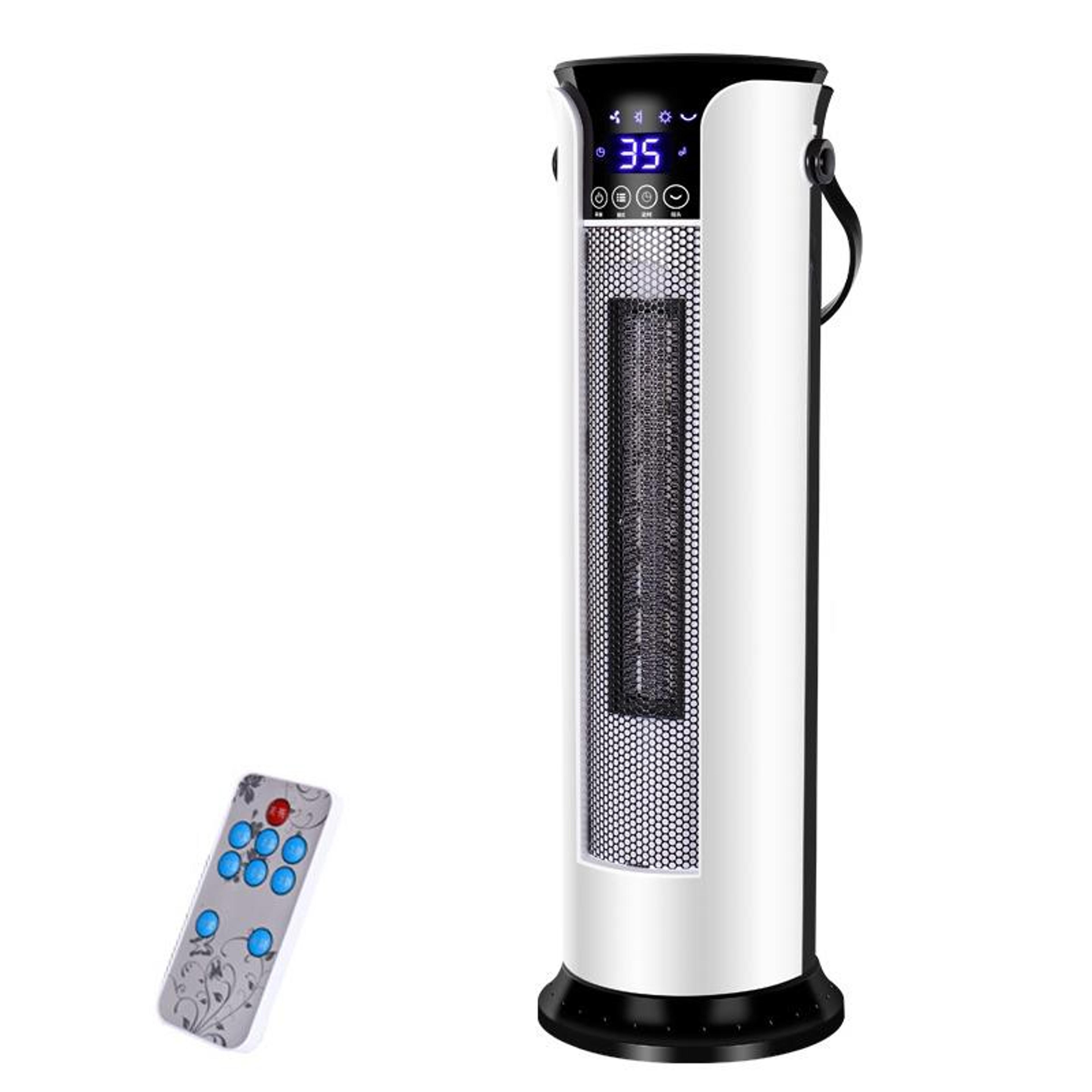 ptc ceramic heater tower fan heater with remote control oscillating electric space heater