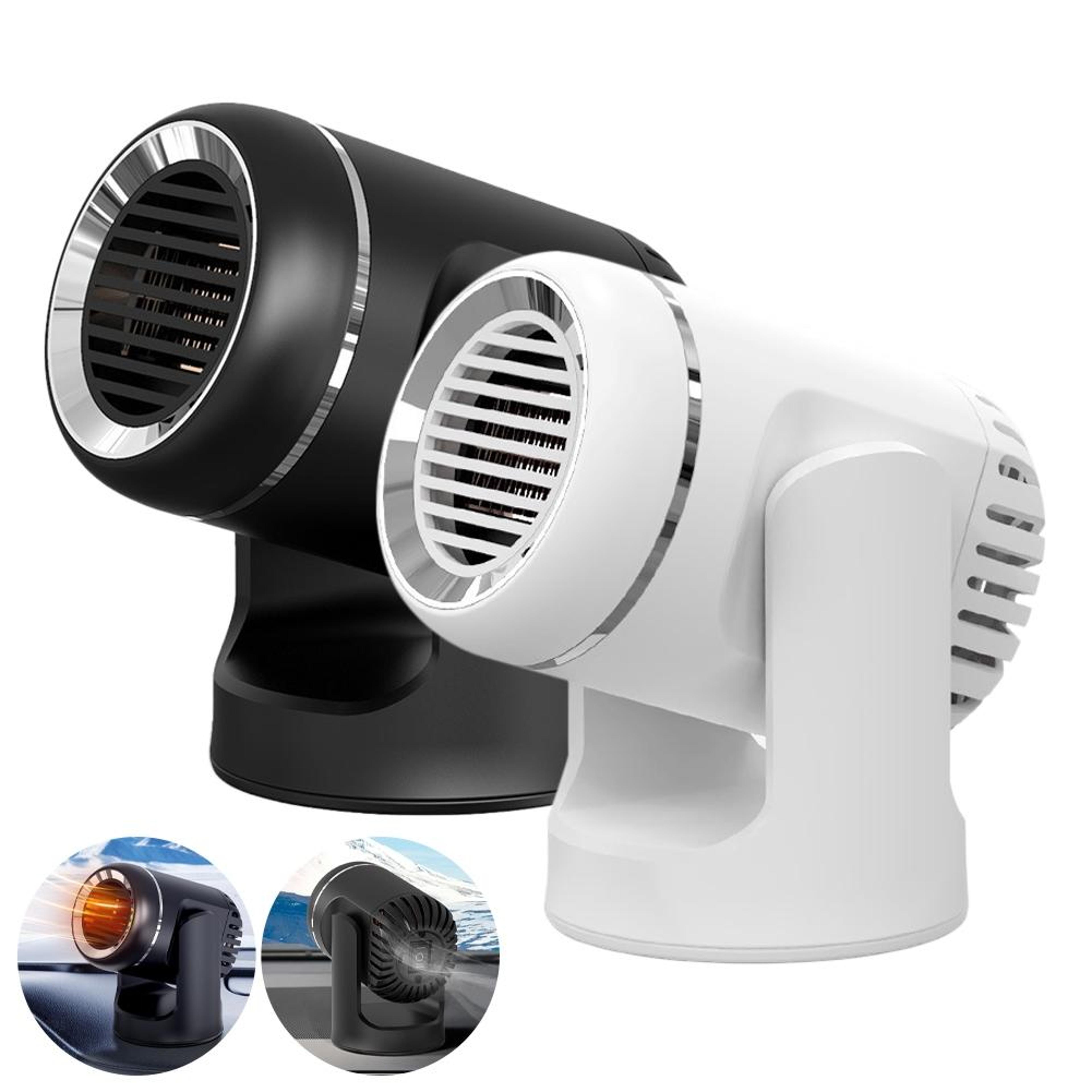 130w car heater fan with windshield defroster dual heating and cooling portable car defogger