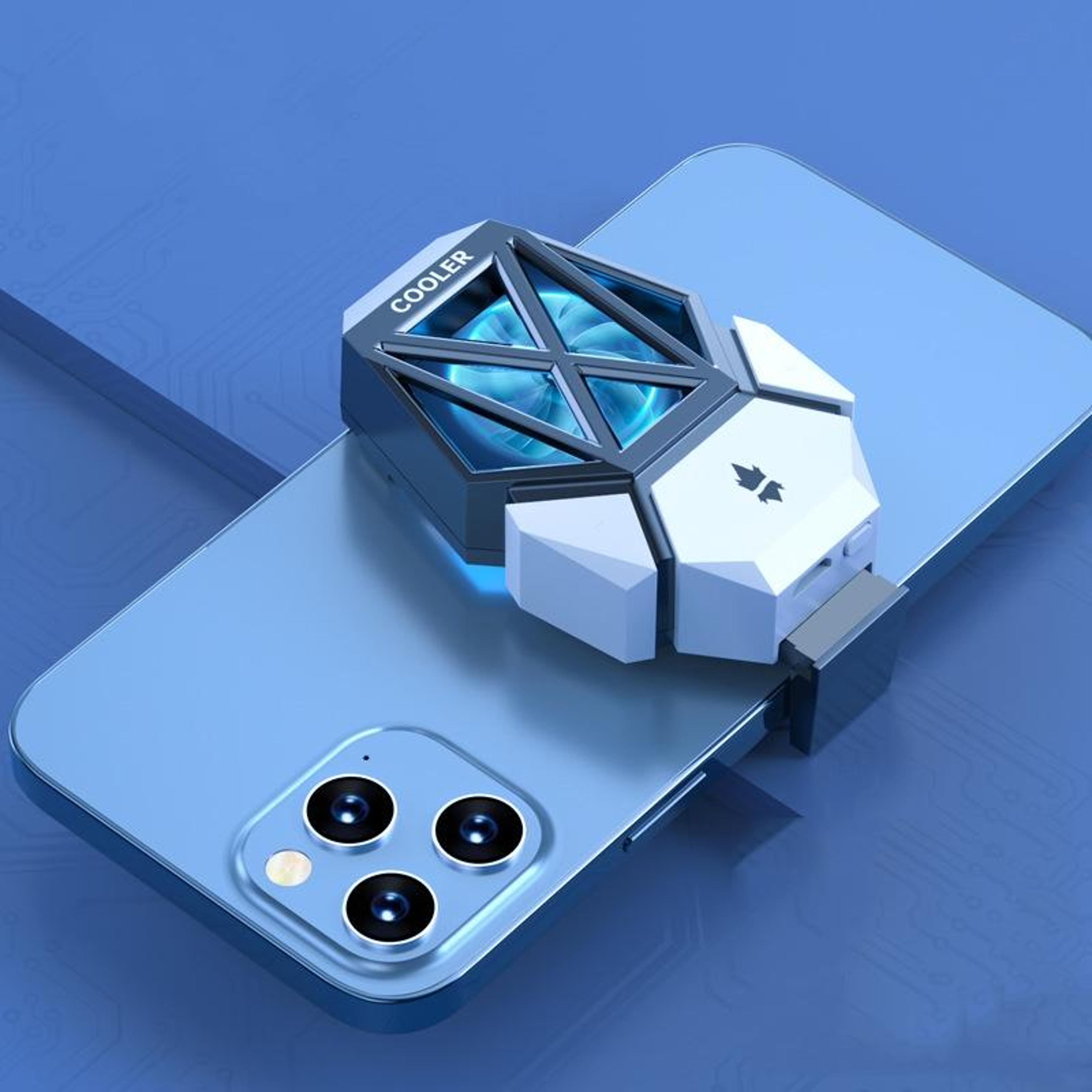 universal phone cooler rechargeable mobile phone radiator twin turbo gaming cooling fan