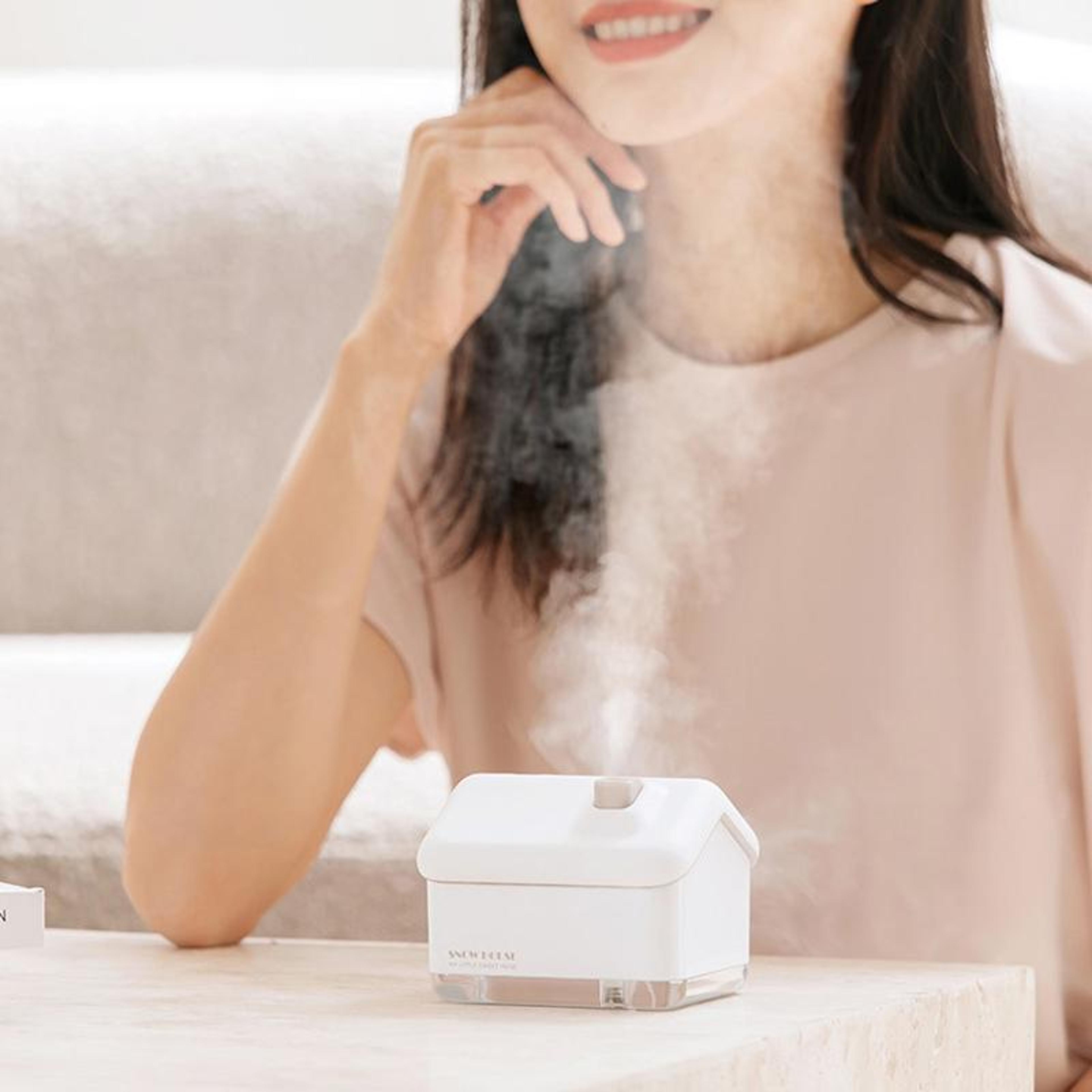 snow house mini humidifier usb bedroom humidifier with warm night light cool mist diffuser