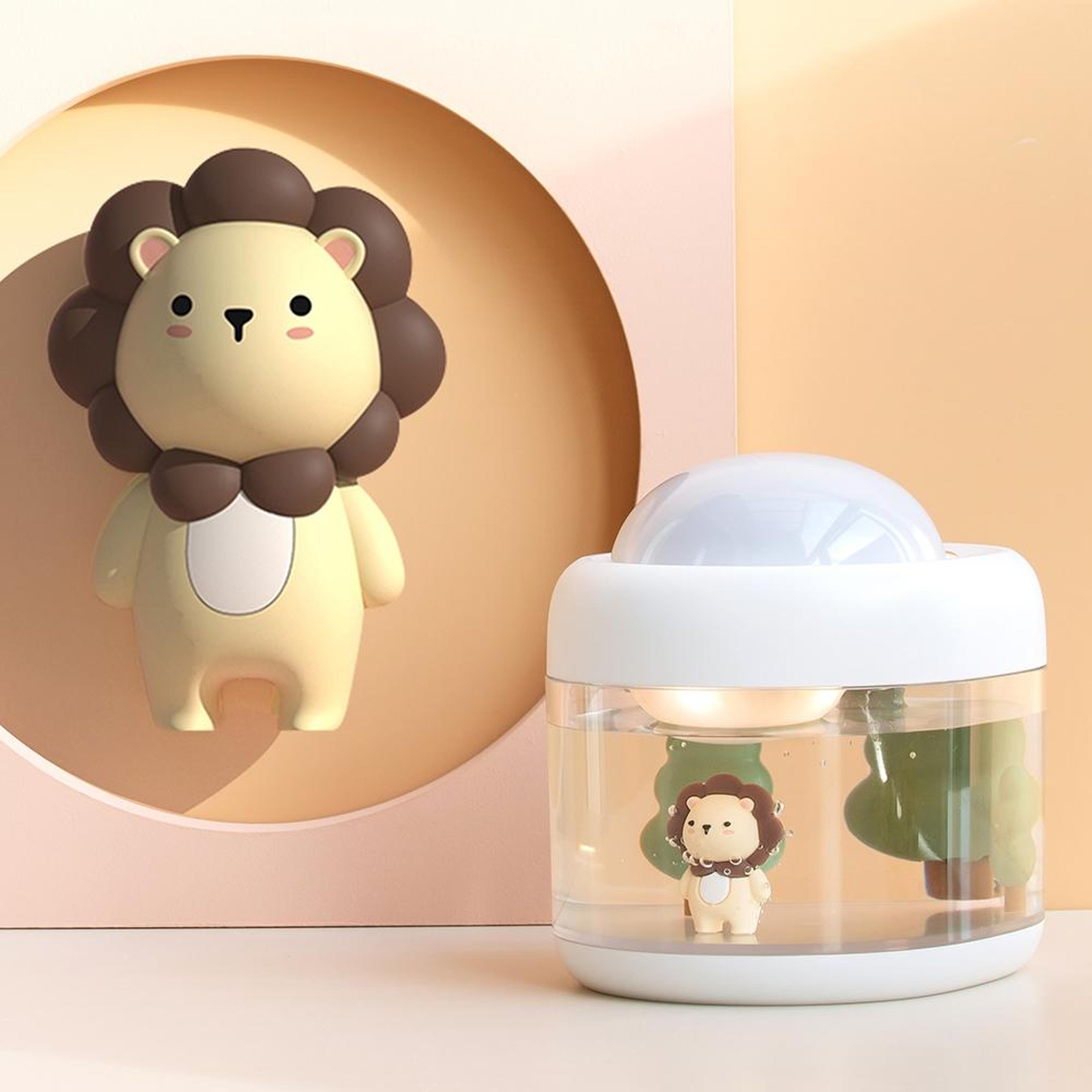 portable projection humidifier with night light 500ml usb cool mist air moisturizer